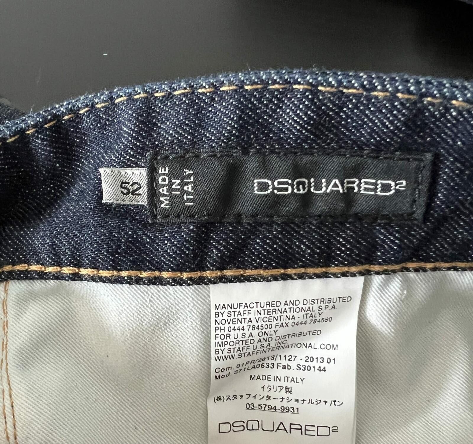 Dsquared2 Dsquared2 Men's Dark Blue Cool Guy Logo Chain Jeans sz 42 Size US 42 / EU 58 - 6 Thumbnail