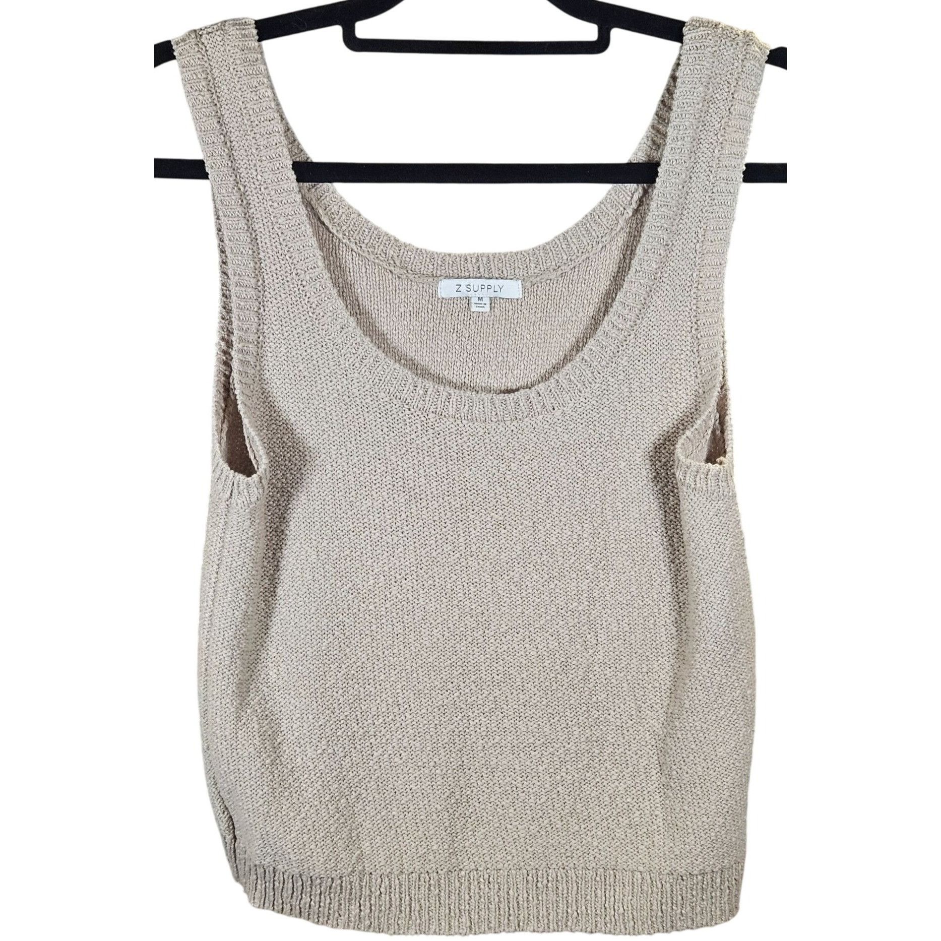 Z Supply Z Supply Women’s Knit Tank Beige M Clean Girl, Coastal Cowgi Size M / US 6-8 / IT 42-44 - 2 Thumbnail