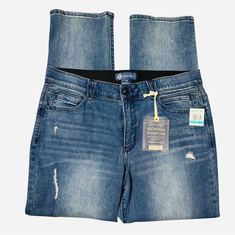 Other NWT New Democracy AB Technology Blue Booty Lift Straight Le Size 38" / US 16 / IT 52 - 3 Thumbnail
