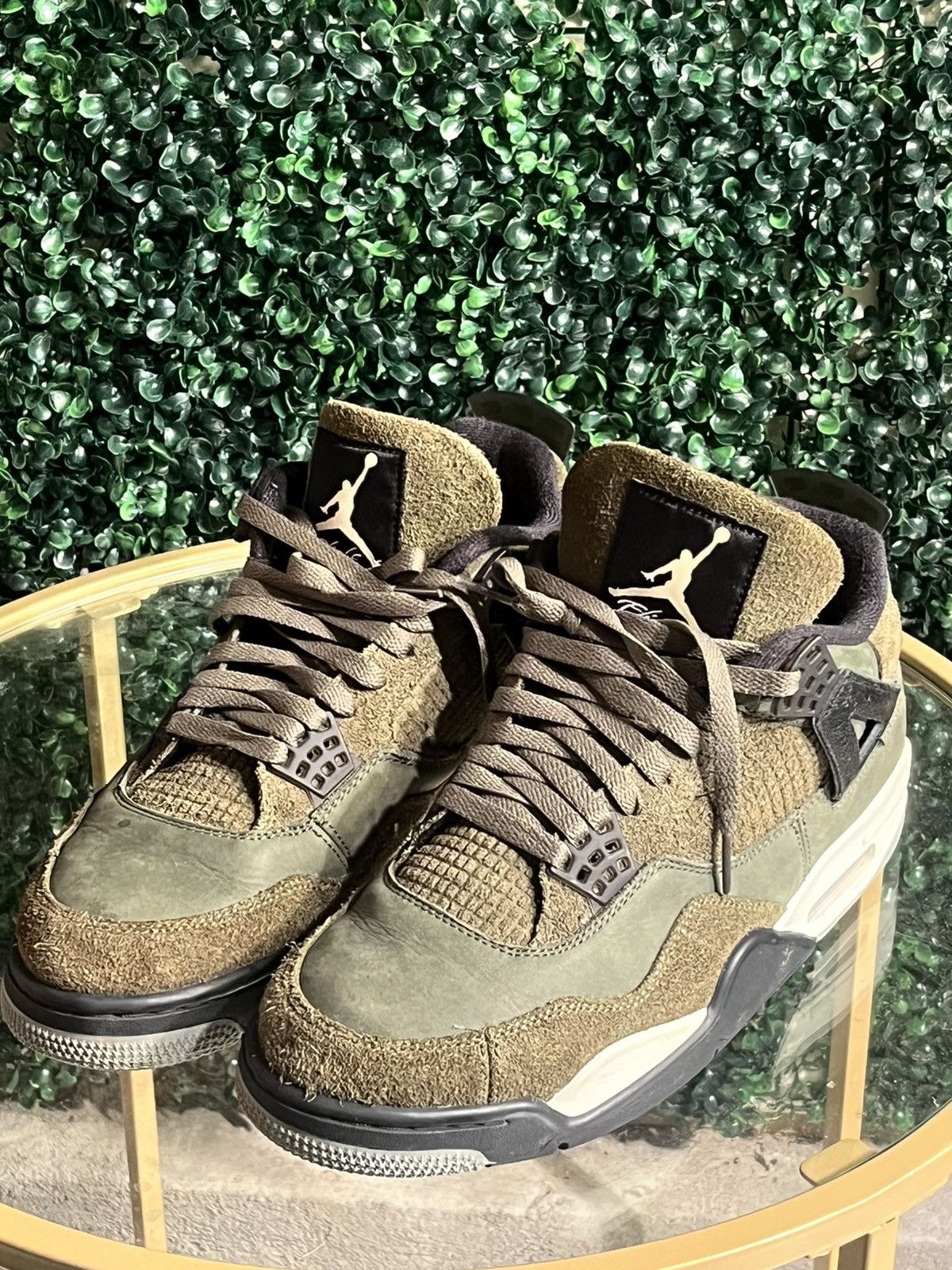 Jordan Brand Air Jordan 4 Retro Olive Suede - Men’s Size 10 Size US 10.5 / EU 43-44 - 1 Thumbnail