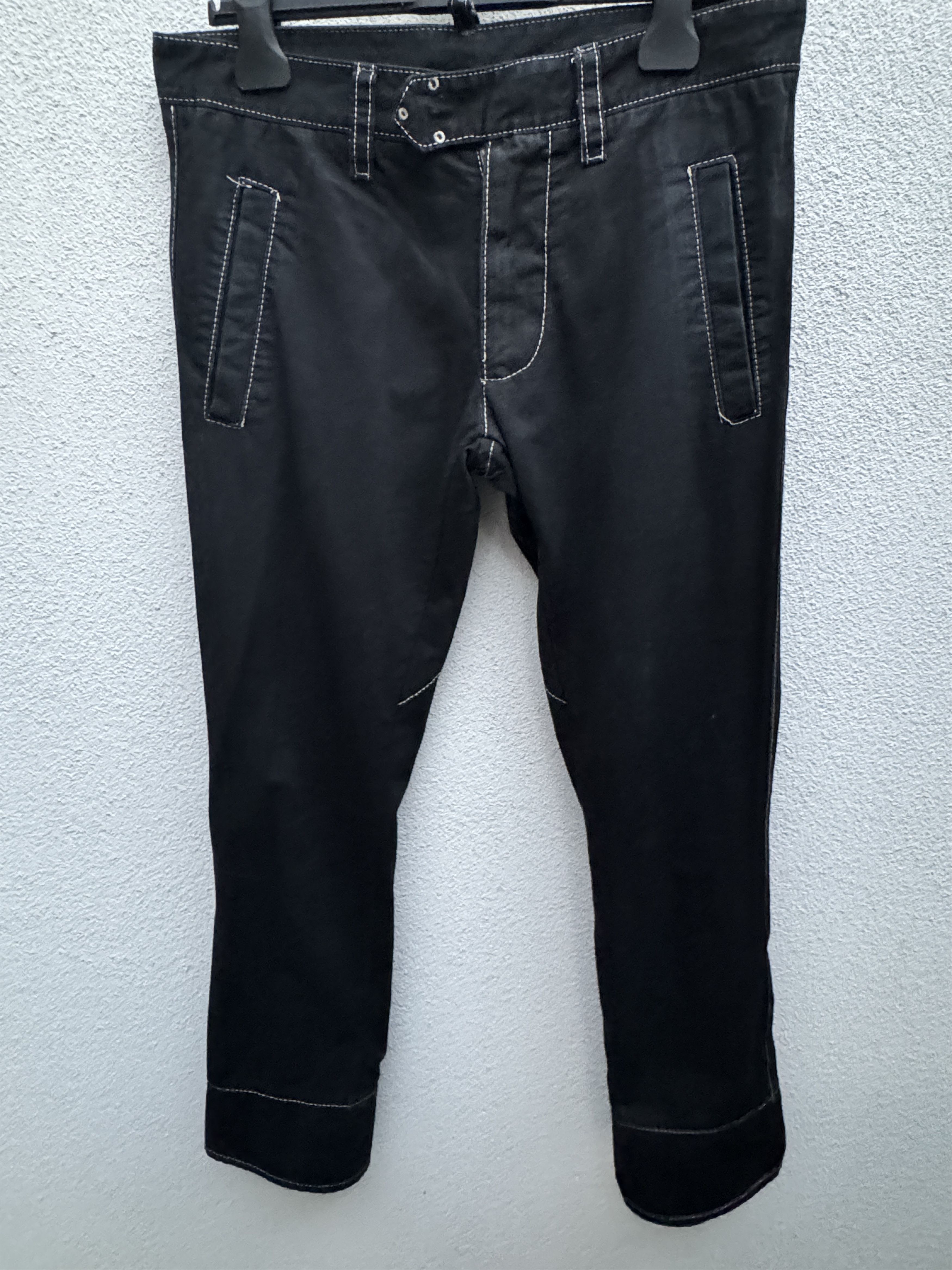 Dsquared2 DSQUARED2 Vintage Catwalk Black Trousers with White Stitches Size US 28 / EU 44 - 1 Thumbnail