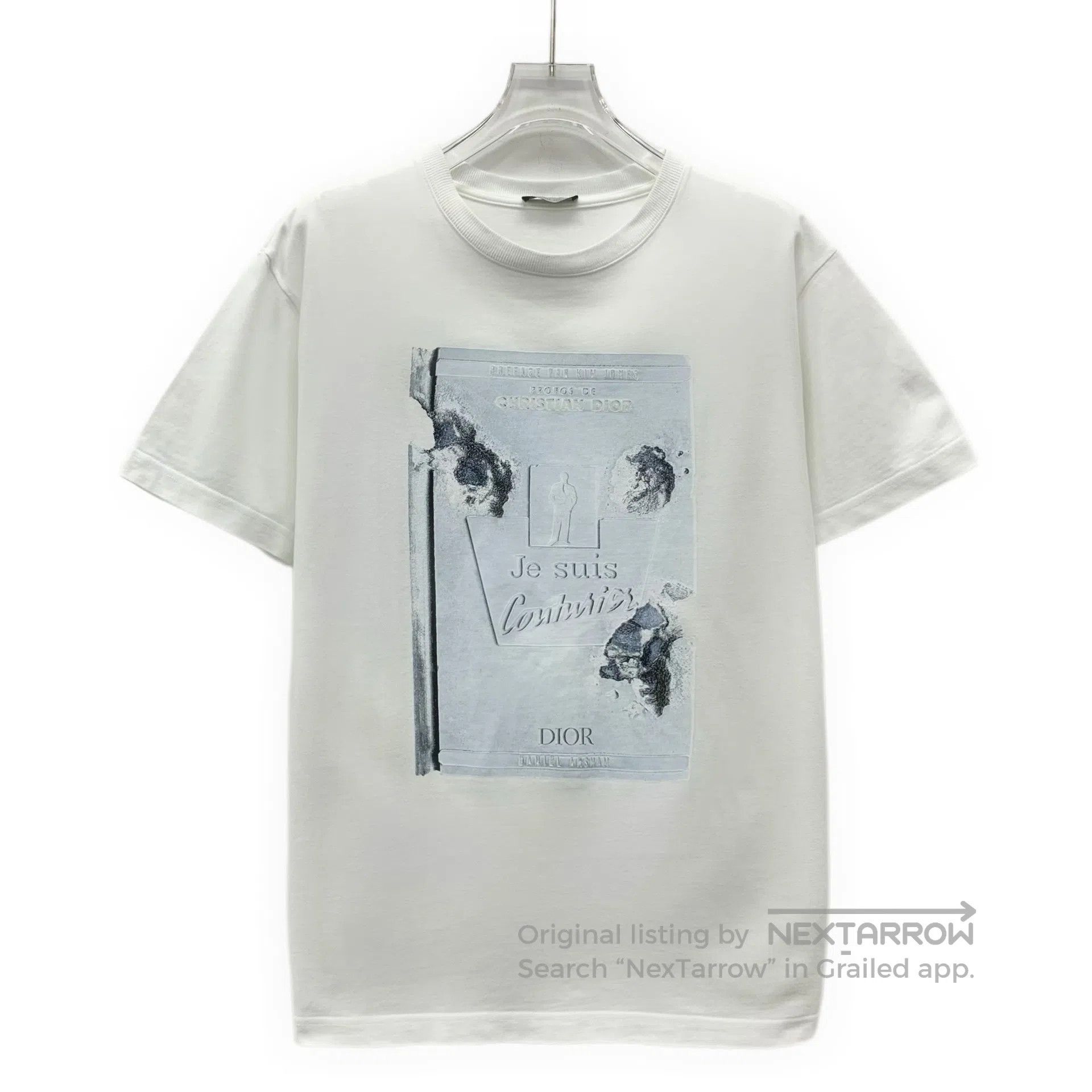 Dior Dior White crystal book print cotton round neck short slee Size US XS / EU 42 / 0 - 1 Thumbnail