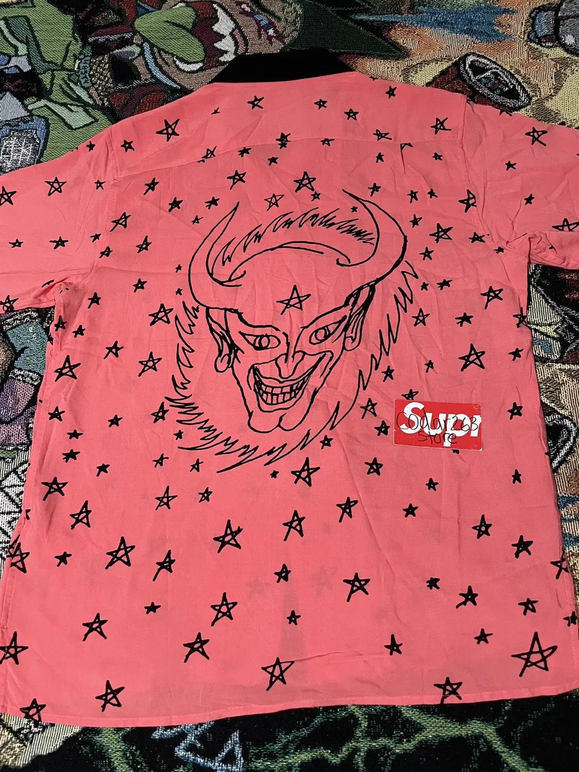 Supreme Daniel Johnston Devil Rayon Shirt - Supreme Stars Button Up |  Grailed