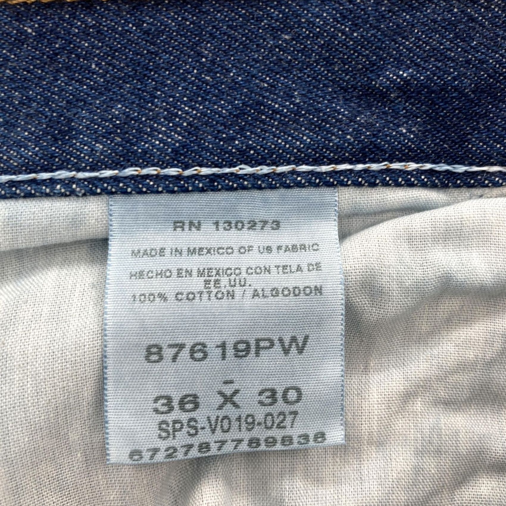 Wrangler Wrangler Rustler Jeans Mens 36x30 Blue Regular Fit Straight Workwear Y2K Denim 5-Pocket Zip Fly Belt Loops ScLos Size US 36 / EU 52 - 5 Thumbnail
