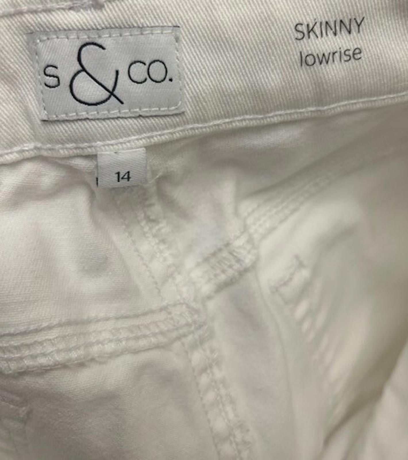 Cobra S.C. S & Co. Skinny Low Rise White Jeans Size 14 With Size 36" / US 14 / IT 50 - 3 Thumbnail