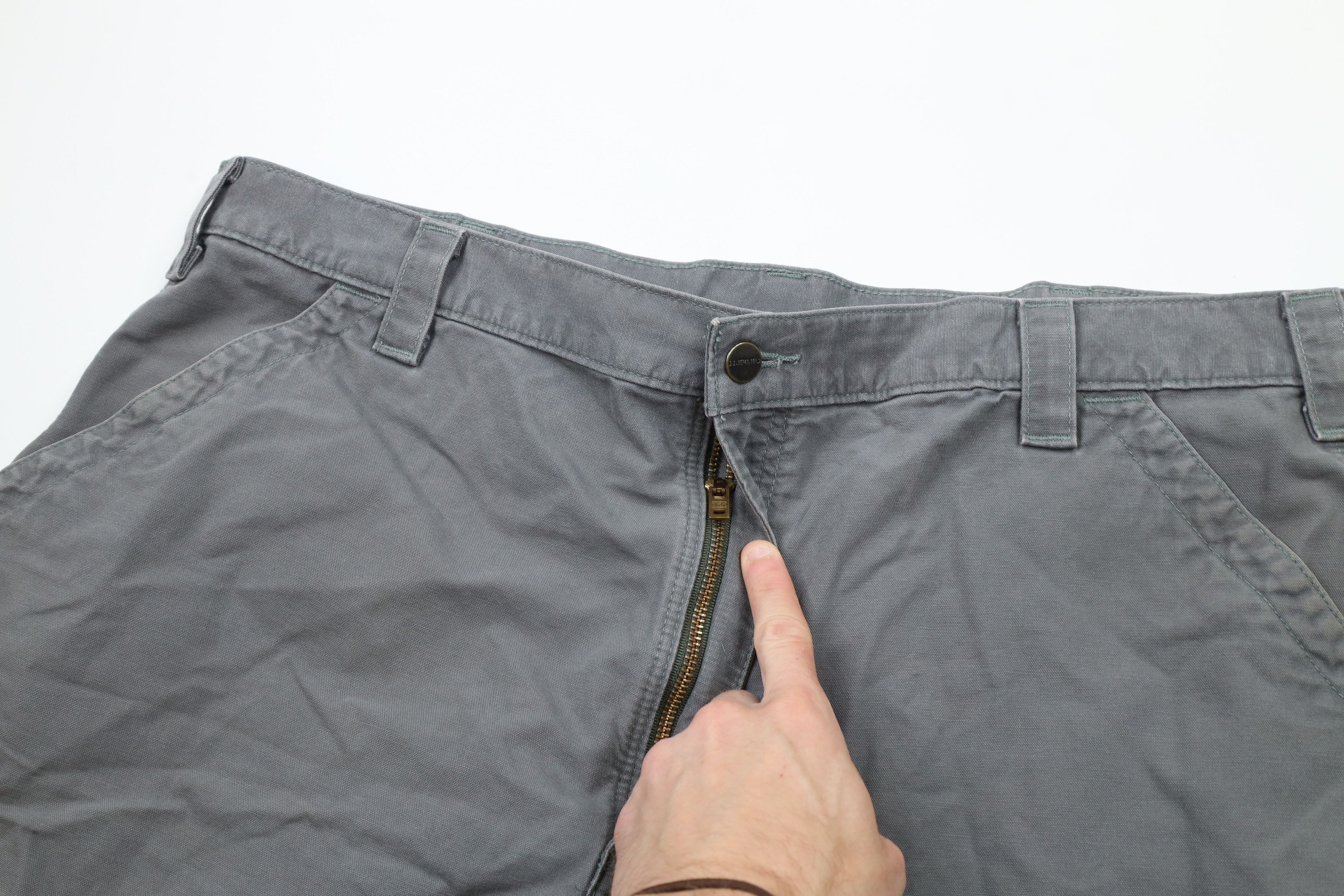Carhartt × Vintage Vintage Carhartt Original Fit Dungaree Shorts Gray Cotton Size US 42 / EU 58 - 5 Thumbnail