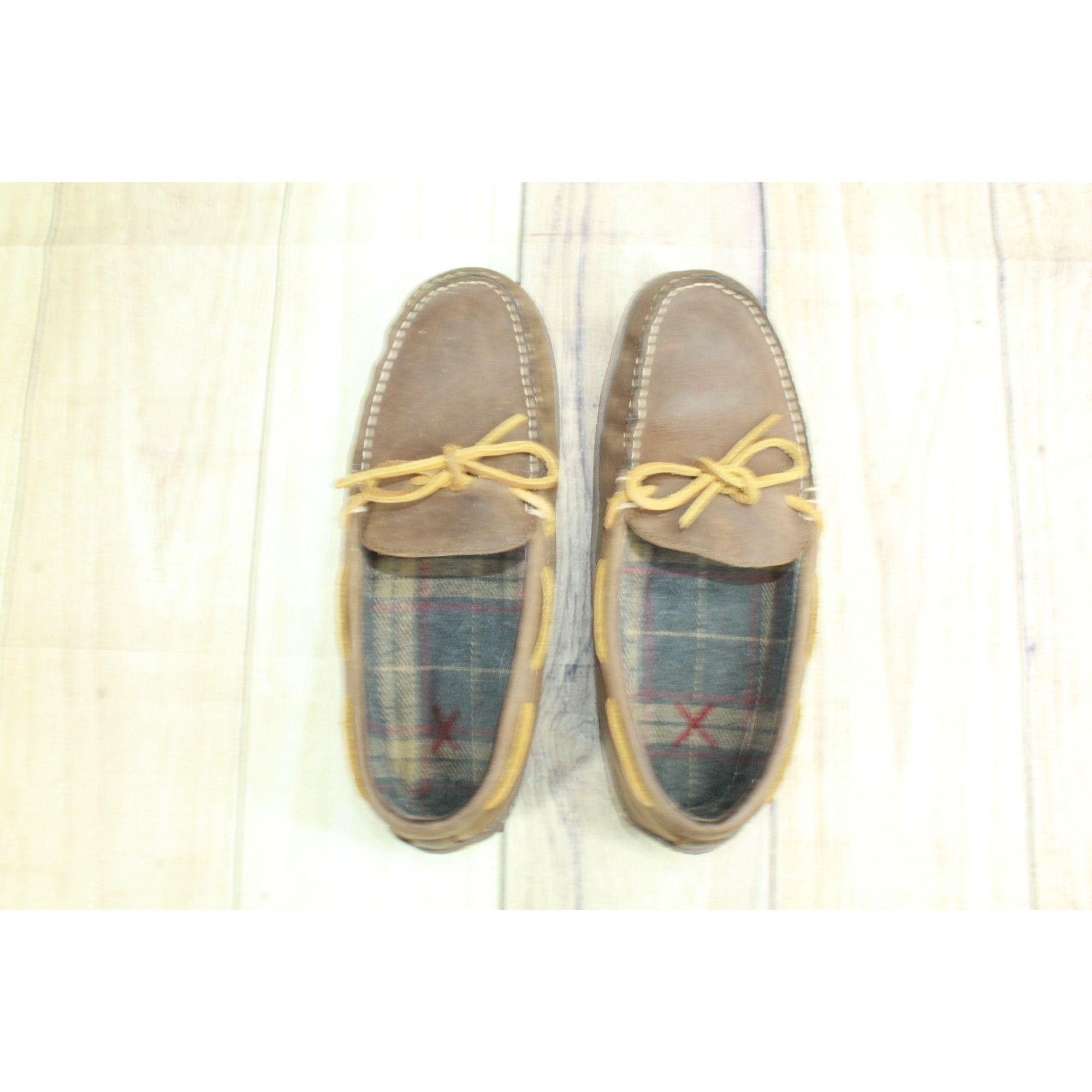 L.L. Bean × Leather LL Bean Men’s Leather Flannel Slippers Brown – Size 8 Size US 8 / EU 41 - 7 Thumbnail