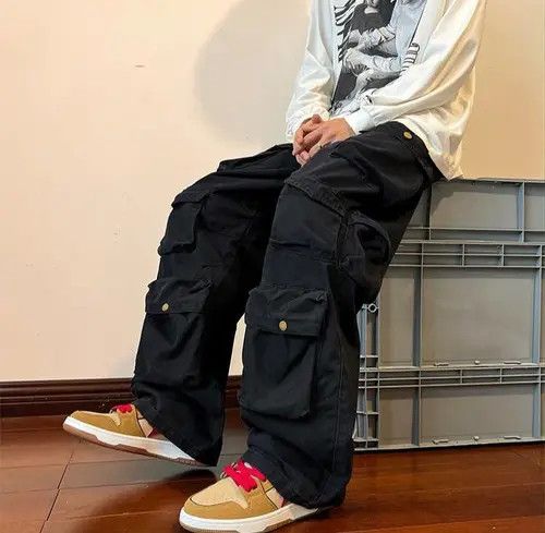 Japanese Brand × Vintage Black Cargo Multi Pocket Pants Size US 32 / EU 48 - 3 Thumbnail