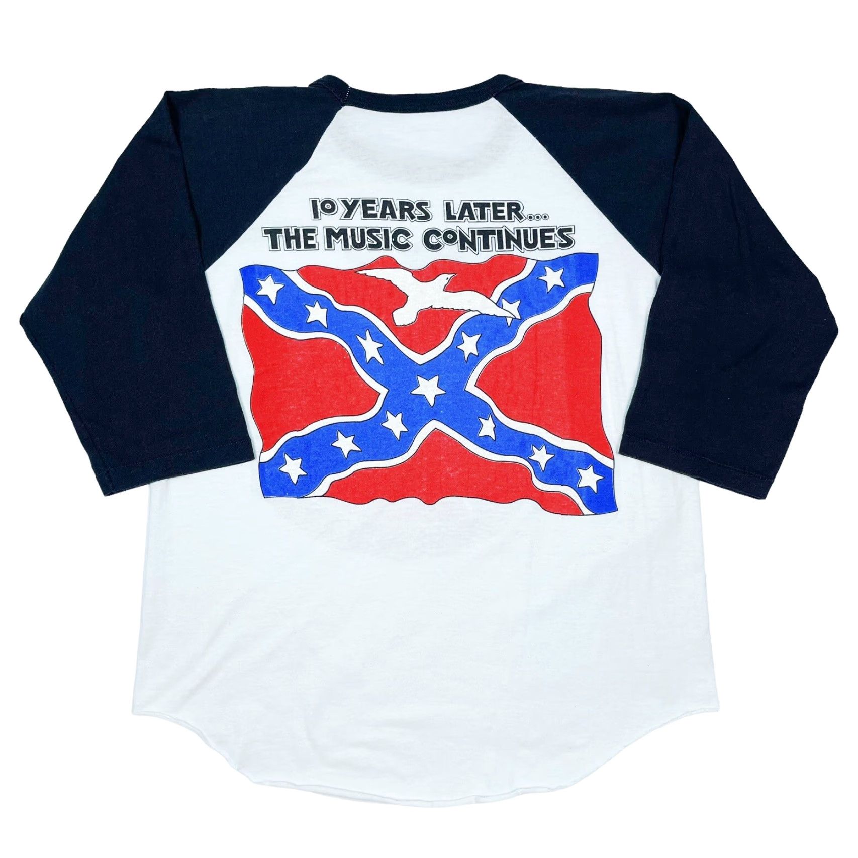 Vintage VINTAGE Lynyrd Skynyrd Tribute Tour 1987 Raglan 3/4 T Shirt Men Large White Shirt Mens Large Size US L / EU 52-54 / 3 - 3 Thumbnail