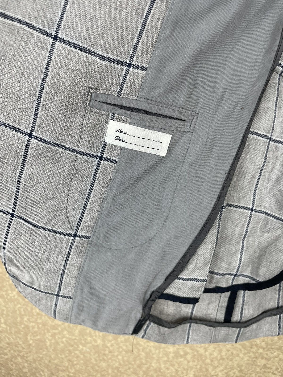 Tagliatore Tagliatore Linen Delavé Blazer Mens L 54 Grey Made in Italy Size 54R - 9 Thumbnail