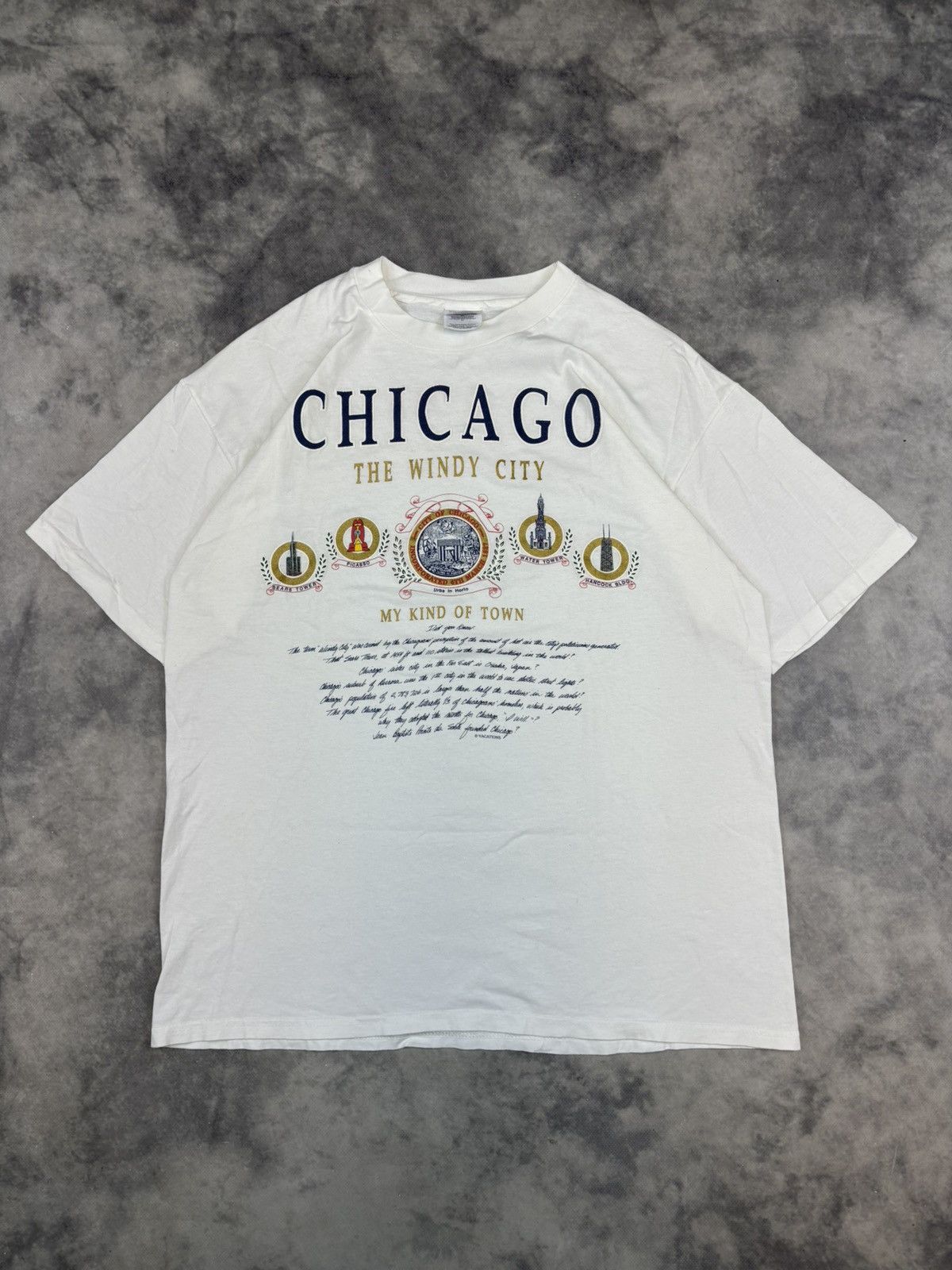 Other Vintage Chicago Town Graphic T shirt Single stitch 90s Size US XL / EU 56 / 4 - 1 Thumbnail