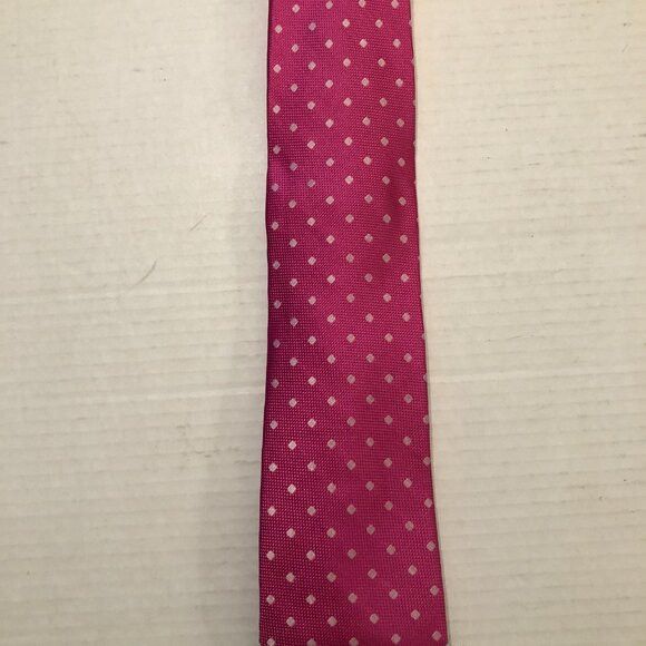 Roundtree & Yorke roundtree & Yorke men's new pink silk tie 3 1/4" X 59" Size ONE SIZE - 2 Thumbnail