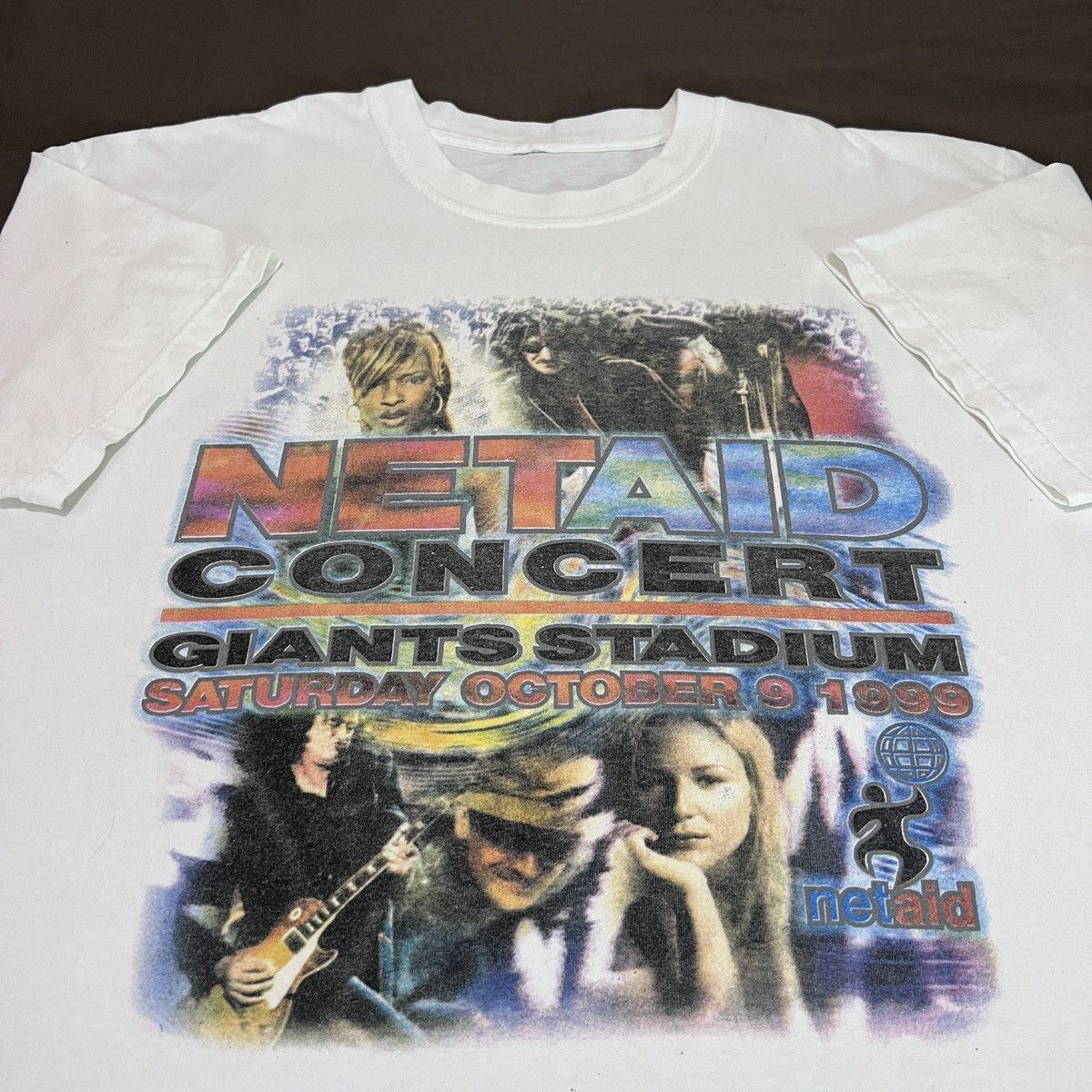 Rap Tees Vintage 90s NetAid Busta Rhymes Puff Daddy Mary J Blige XL Size US XL / EU 56 / 4 - 6 Thumbnail