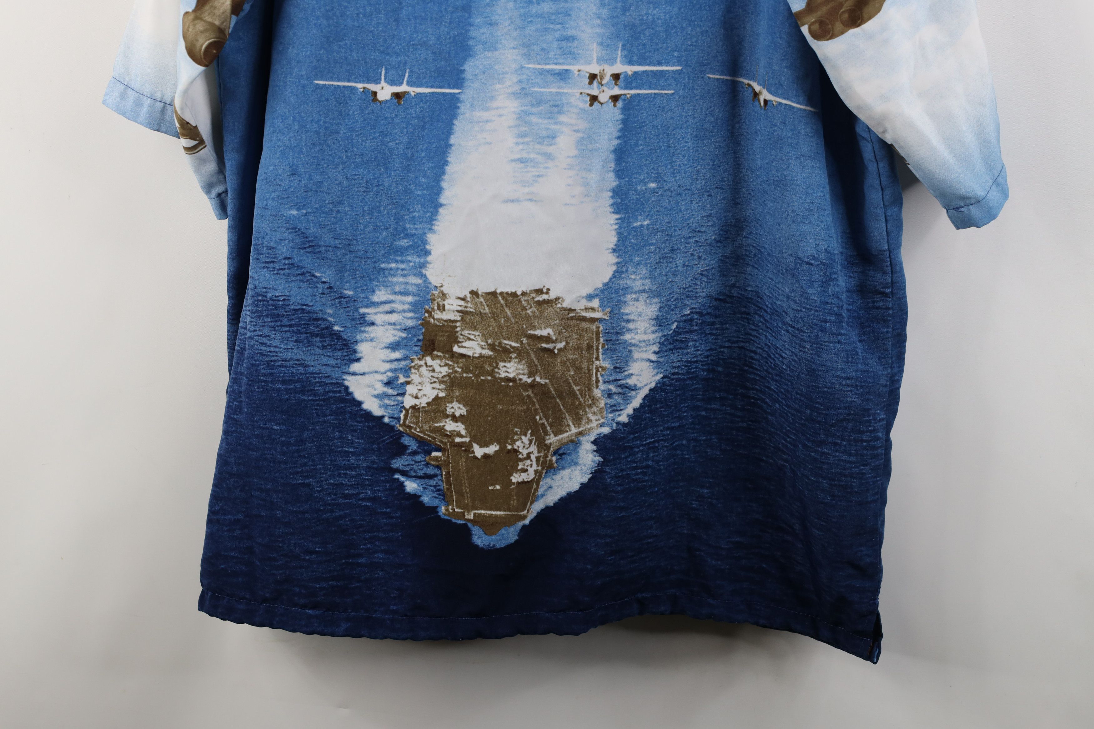 Vintage Vintage 90s Streetwear Airplane All Over Print Button Shirt Size US XL / EU 56 / 4 - 13 Thumbnail