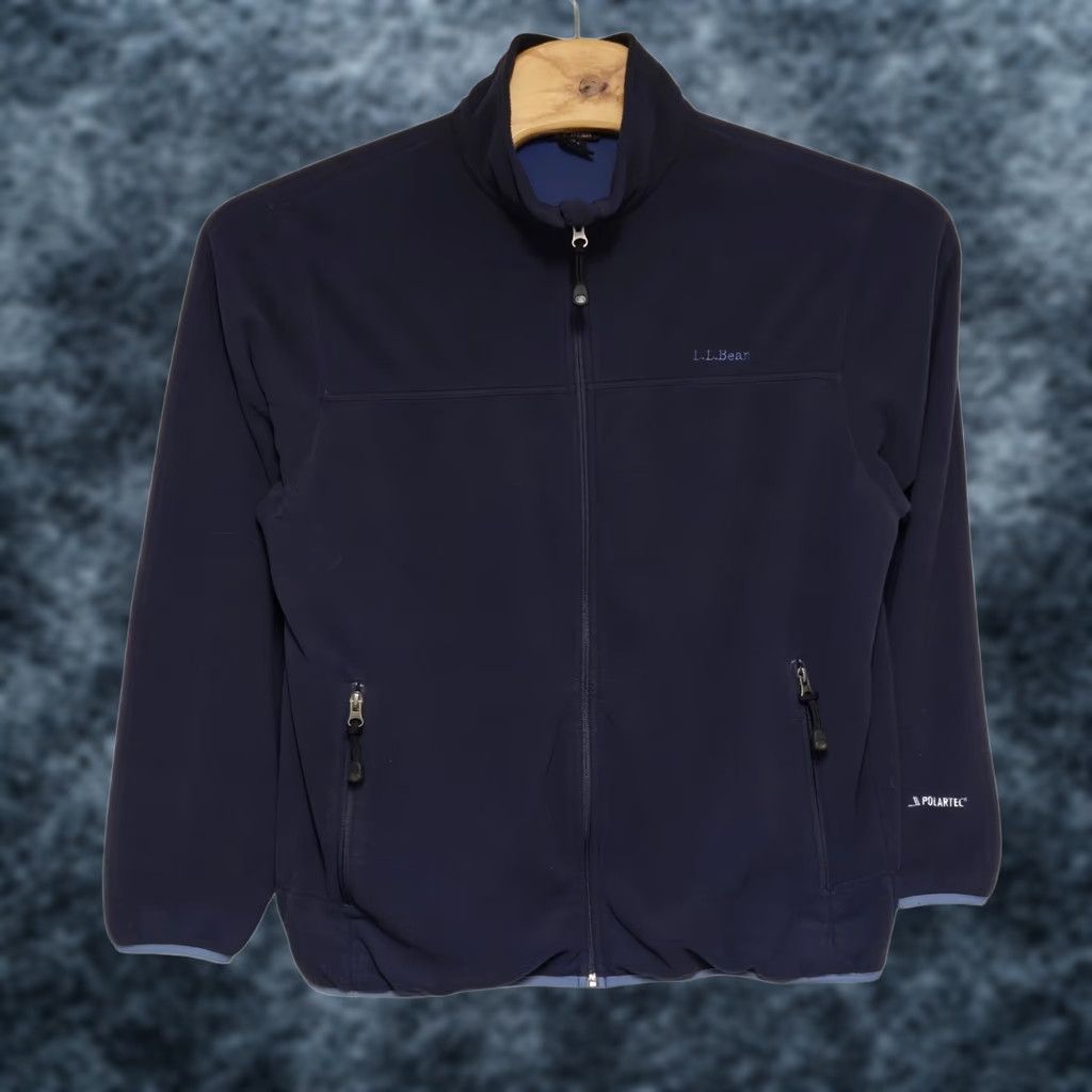 Vintage LL Bean Mens Jacket Medium Blue Polartec Fleece Full Zip Pockets Sweatshirt M Mens Boys Girls Size US M / EU 48-50 / 2 - 1 Thumbnail