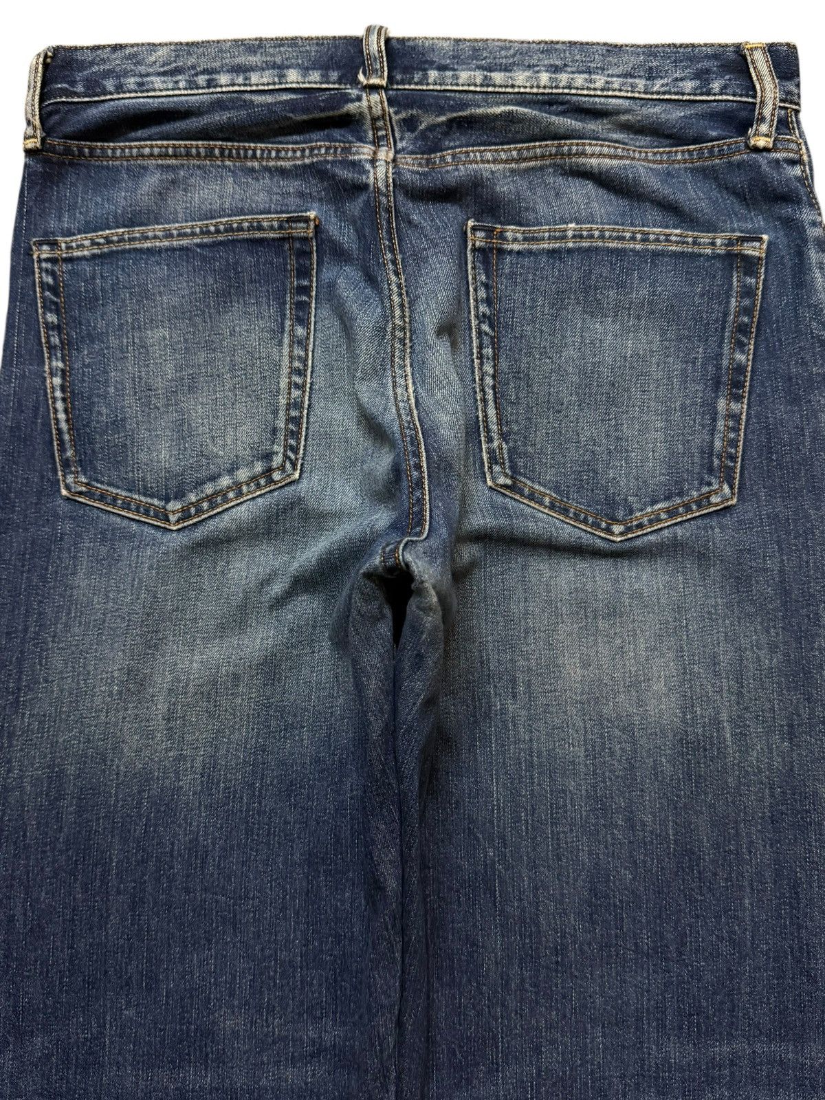 GU Vintage Y2K Japanese GU Blue Faded Mud Wash Relaxed Wide Leg Size US 32 / EU 48 - 4 Thumbnail