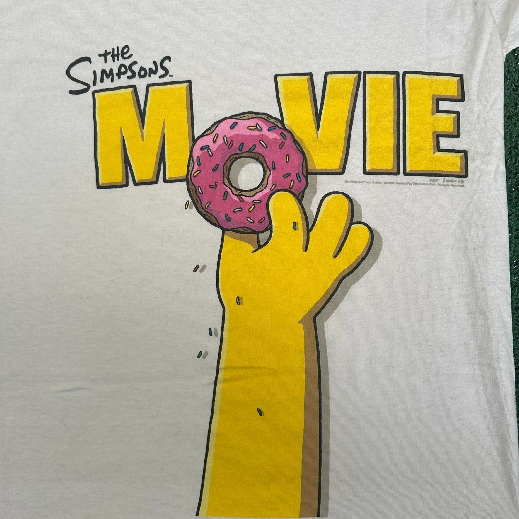 Fruit Of The Loom Vintage Y2K Simpsons Movie T-Shirt Homer Cartoon Film Promo Size US XL / EU 56 / 4 - 2 Thumbnail
