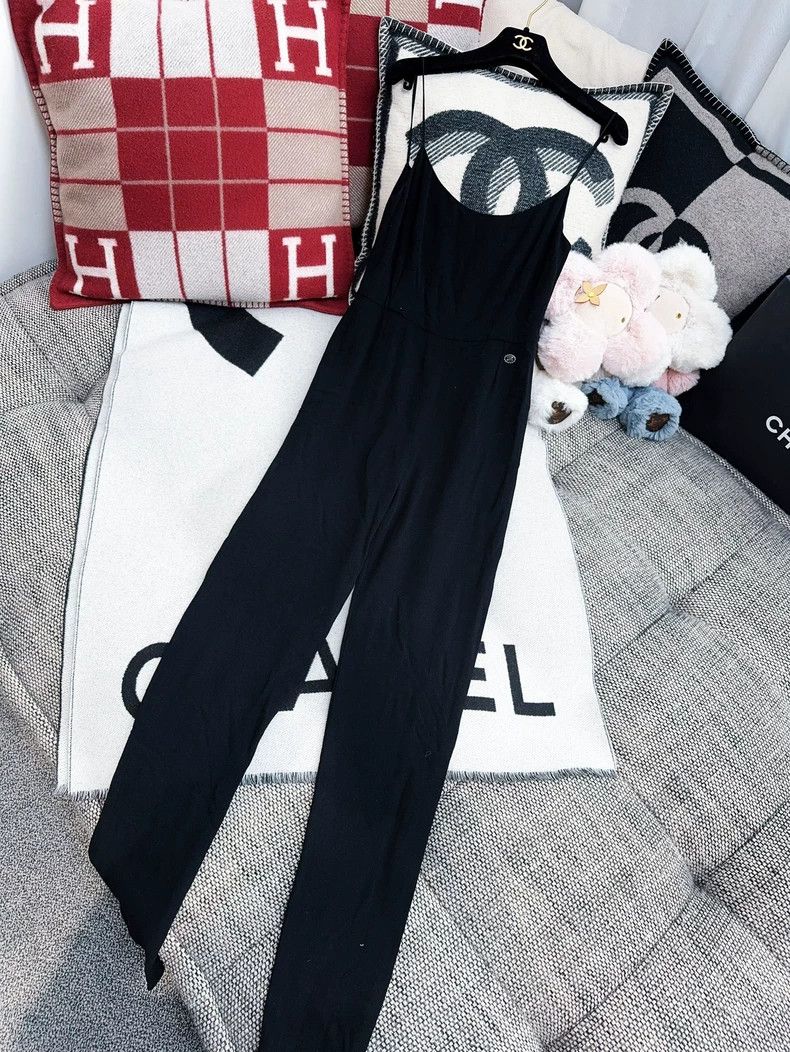 Chanel Chanel Black jumpsuit trousers Size 25" / US 0 / IT 36 - 3 Thumbnail