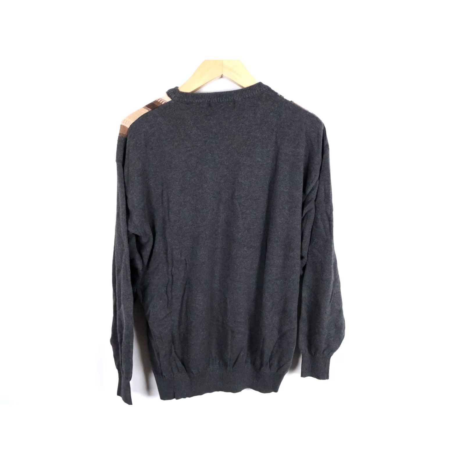 Vintage VINTAGE Tosani Sweater Men's 2XL Dark Gray Canada Striped Lightweight Knit Crew Neck Pullover Casual 90s Retro Geometric Pattern Mens Size US XXL / EU 58 / 5 - 2 Thumbnail