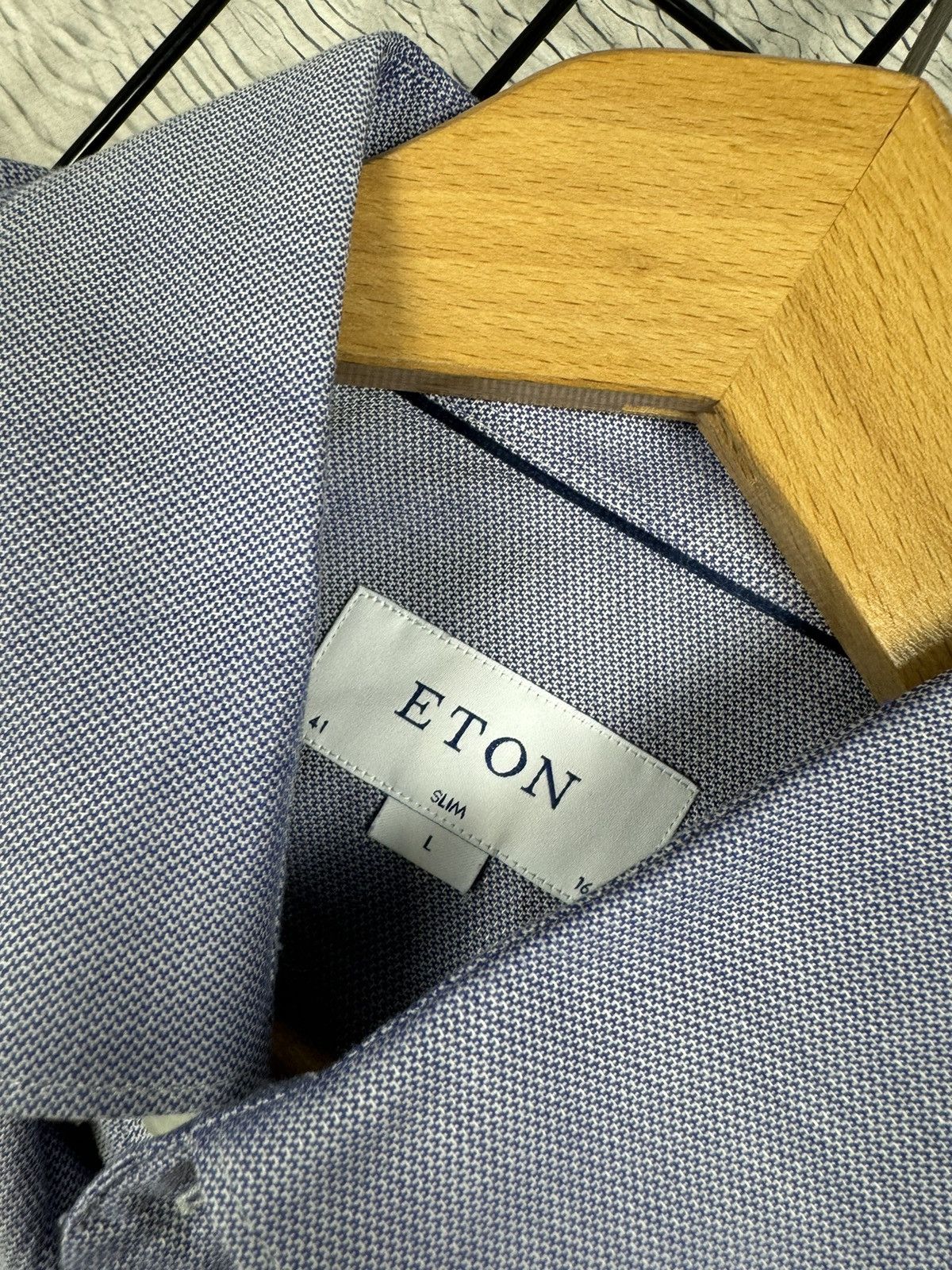 Eton ETON York Slim Formal Shirt Men’s Large Button Up Cutaway Size US L / EU 52-54 / 3 - 4 Thumbnail