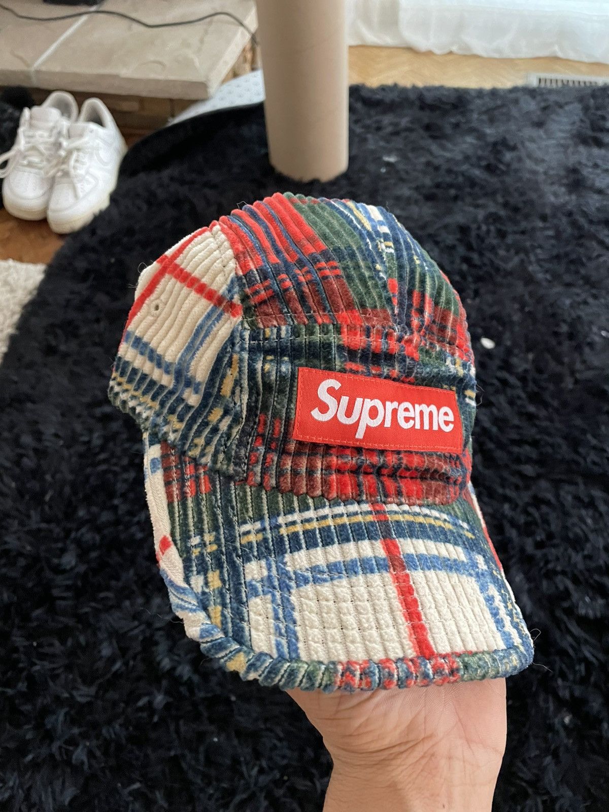 Supreme Supreme Corduroy Camp Cap Plaid Size ONE SIZE - 3 Thumbnail