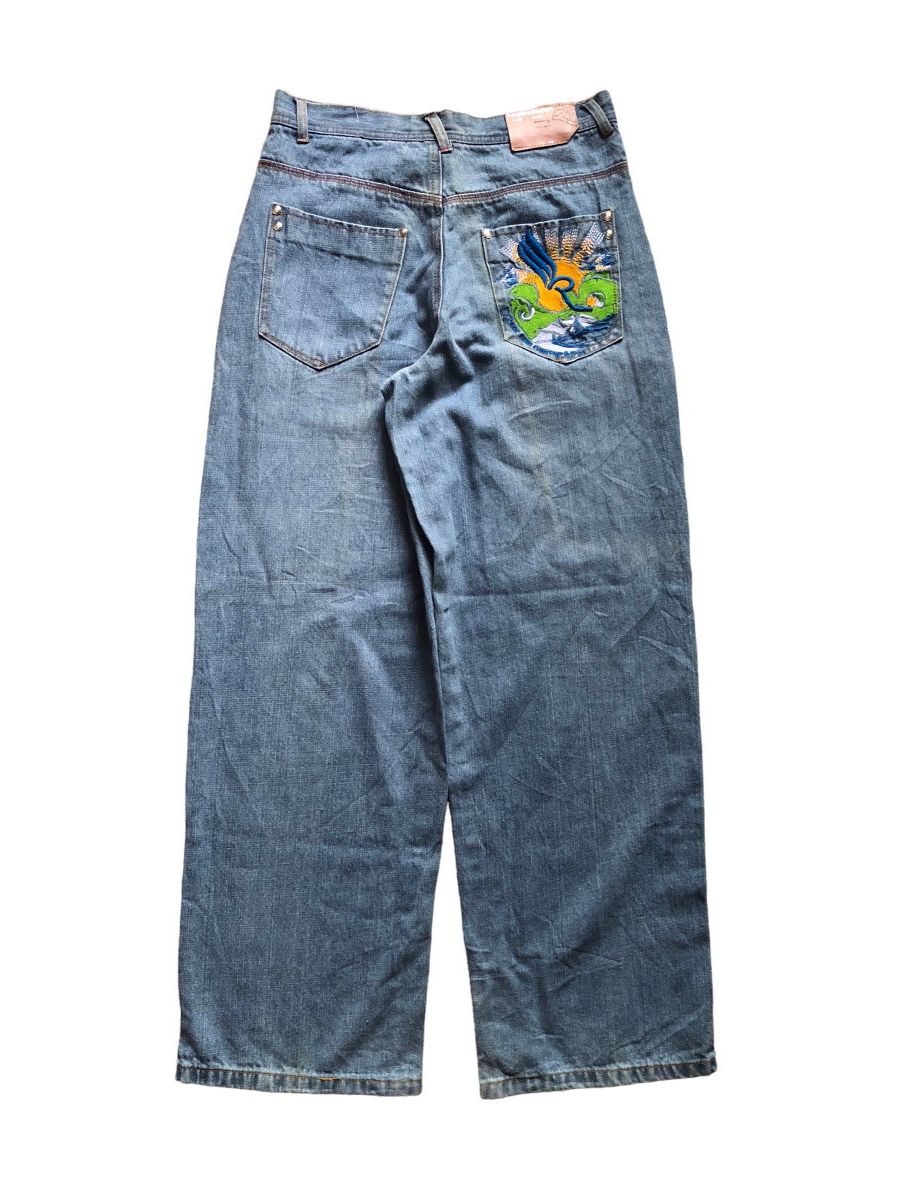 Rocawear Rocawear embroidery wide leg baggy jeans Size US 30 / EU 46 - 1 Thumbnail