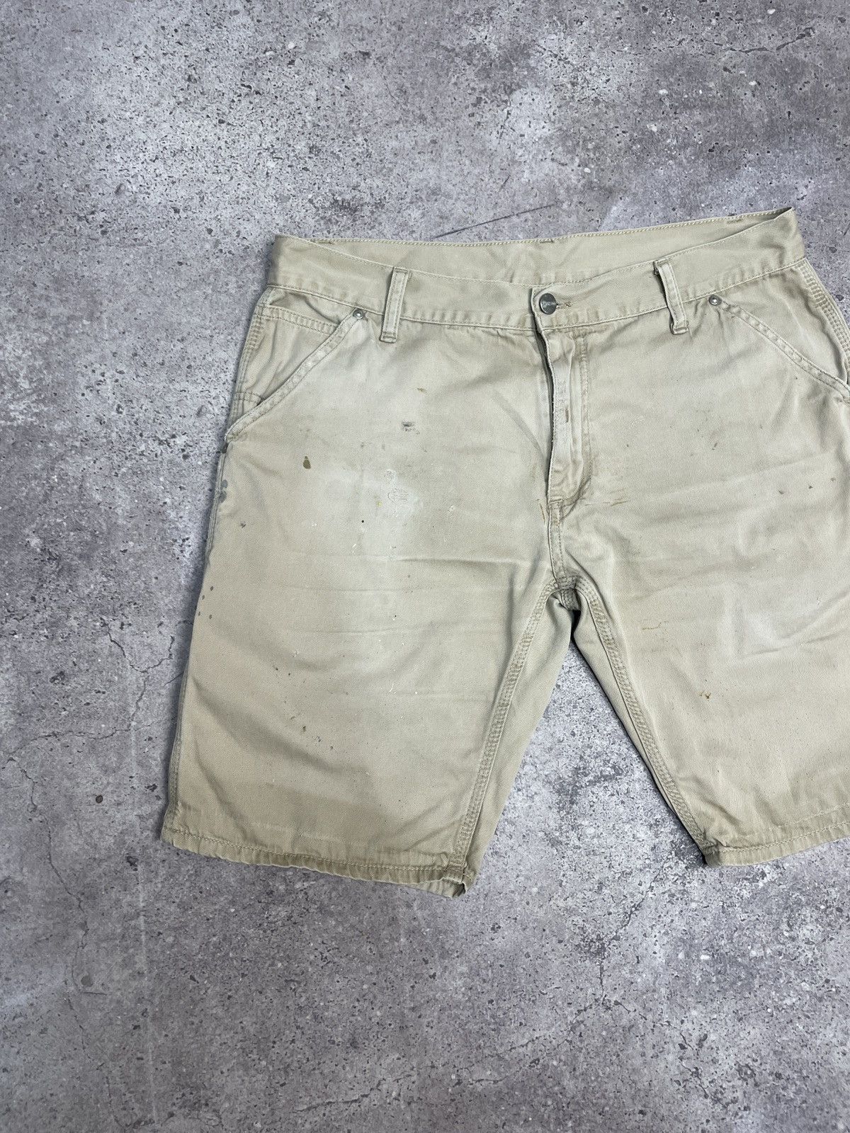 Carhartt Vintage Carhartt Wip Double Knee Single Cargo Shorts Pants Size US 31 - 3 Thumbnail