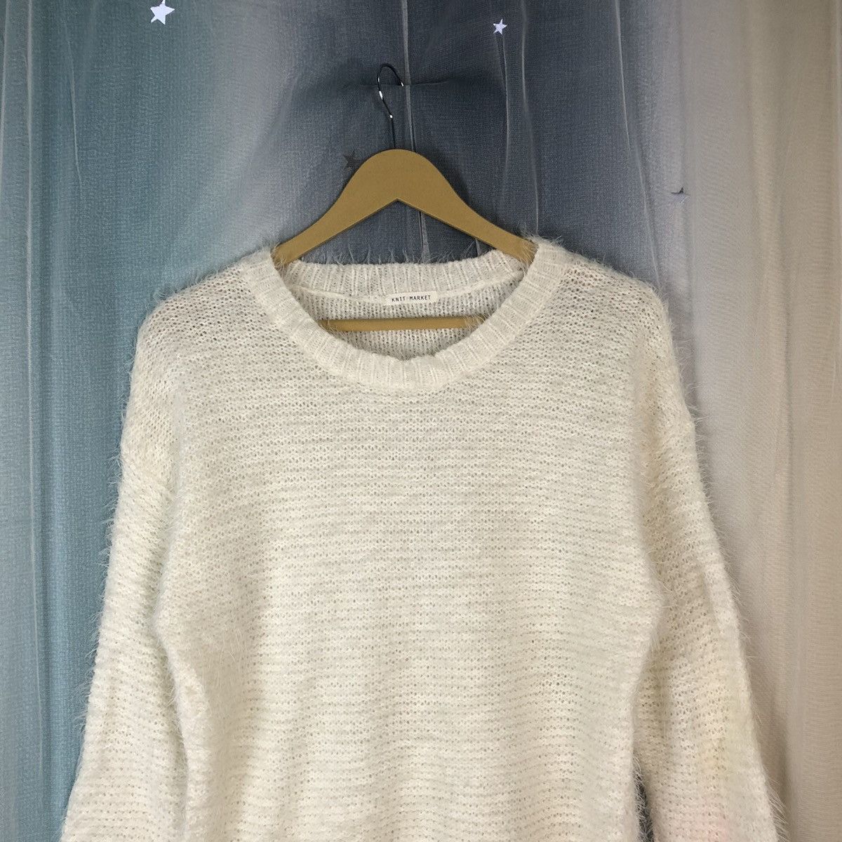 Homespun Knitwear × Japanese Brand Vintage Shag Shaggy Fur Mohair Knit Market White #896 Size M / US 6-8 / IT 42-44 - 2 Thumbnail