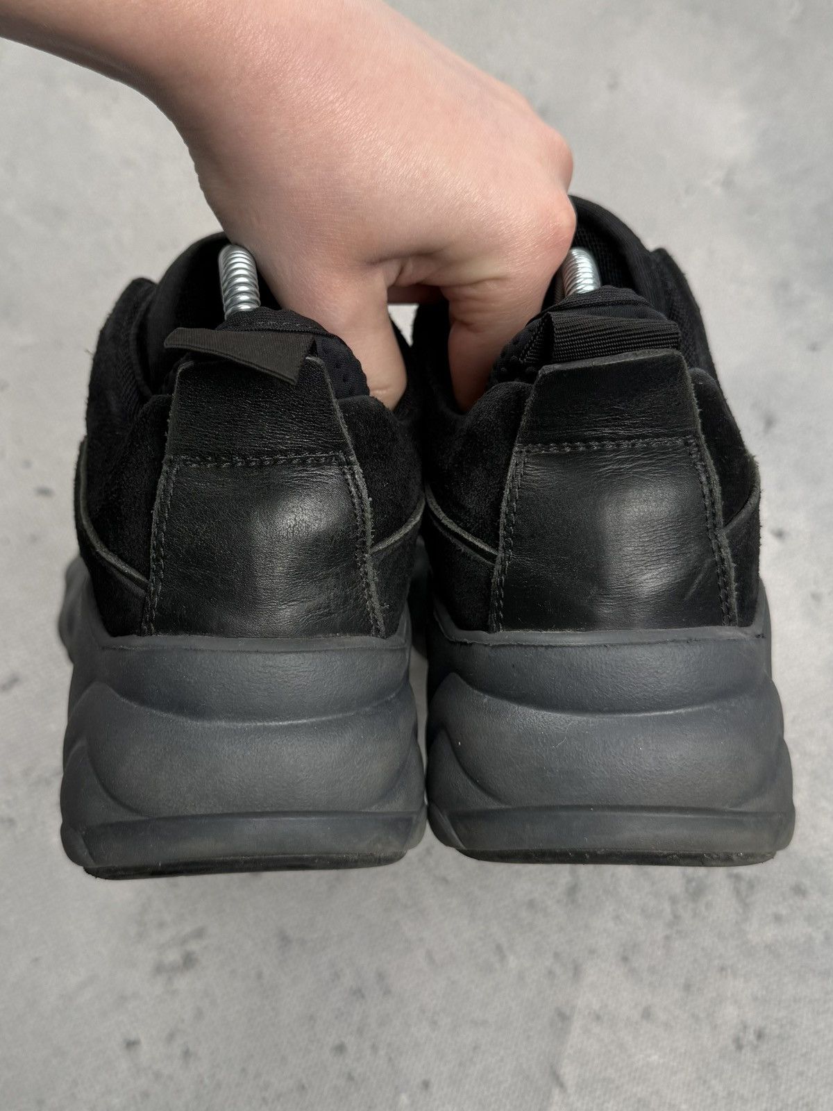 Acne Studios Acne Studios Rockaway Triple Black Suede Leather Sneakers Size US 5 / IT 35 - 5 Thumbnail