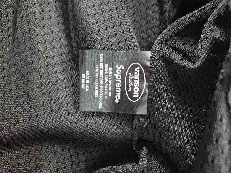 Supreme Supreme Black Vanson Leathers Cordura Letters Jacket Size M Size US M / EU 48-50 / 2 - 10 Thumbnail