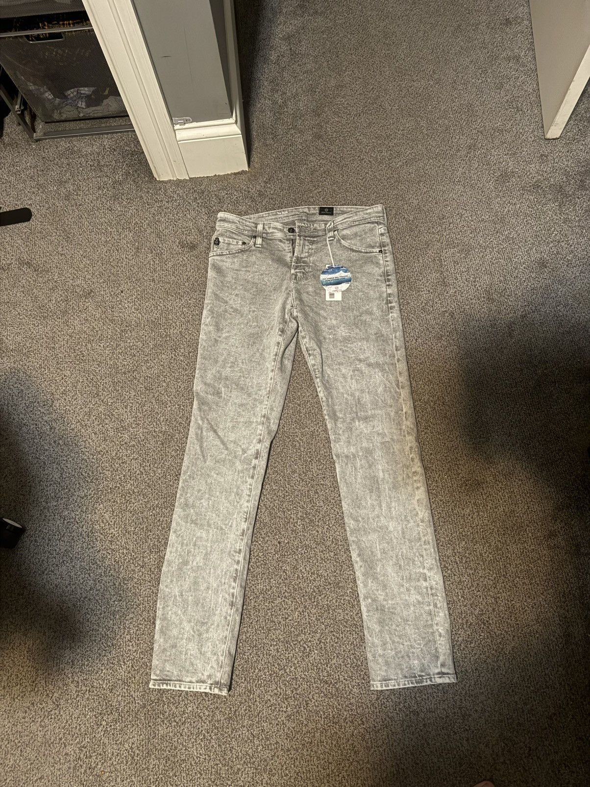 AG Adriano Goldschmied AGJEANS Adriano Goldschmied Men's Gray Acid Wash Jeans Size US 32 / EU 48 - 1 Thumbnail