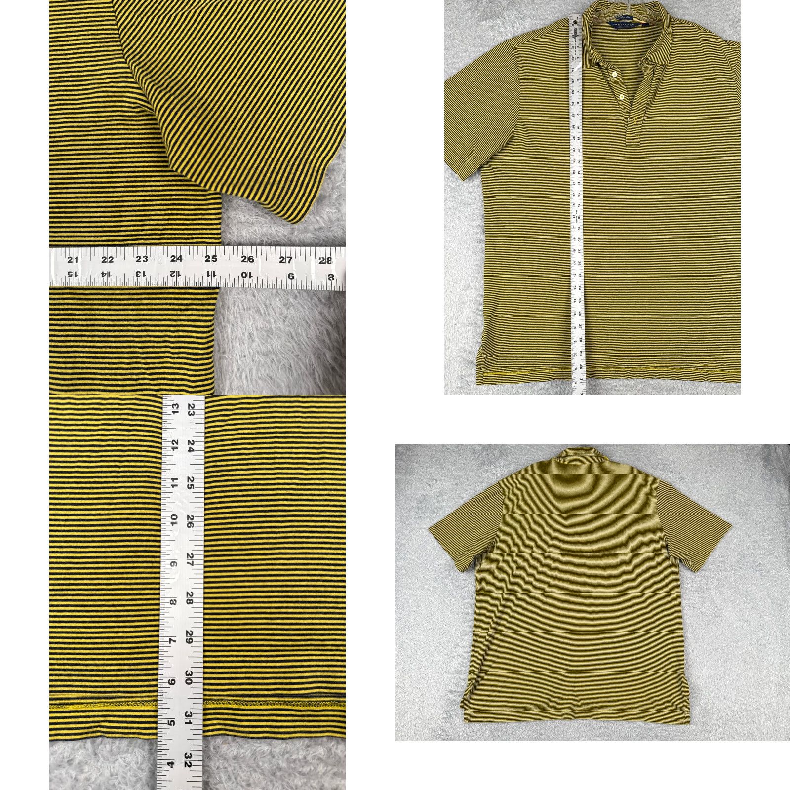 Vintage VINTAGE Polo Golf Shirt Men 2XL Yellow Black Stripe Polo Shirt Size US XXL / EU 58 / 5 - 8 Thumbnail