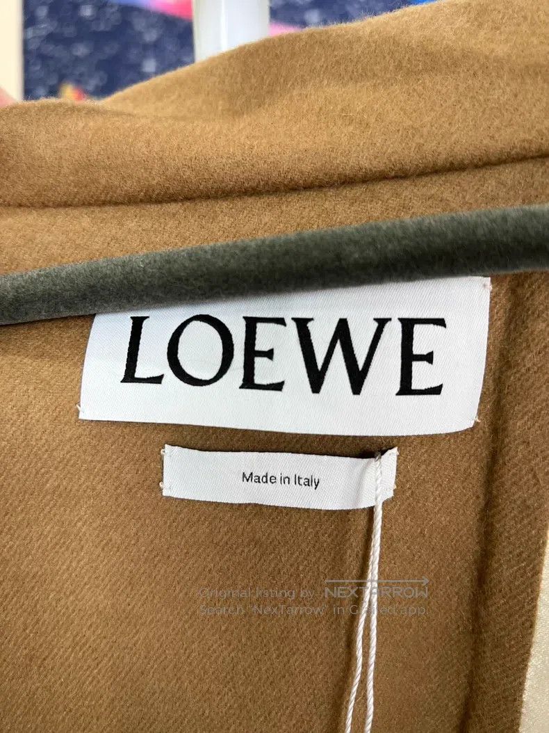Loewe Loewe Long Woolen Coat with Loose Fit and Floral Patchwork Size S / US 4 / IT 40 - 4 Thumbnail