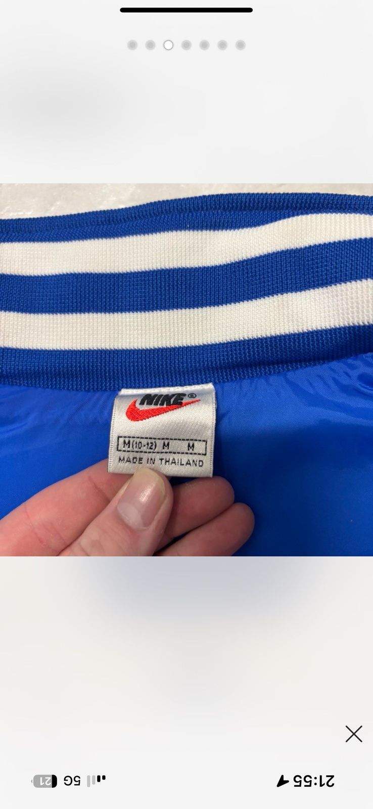 Nike Mens y2k blue and white full zip nike puffer vest mens M Size US M / EU 48-50 / 2 - 7 Thumbnail