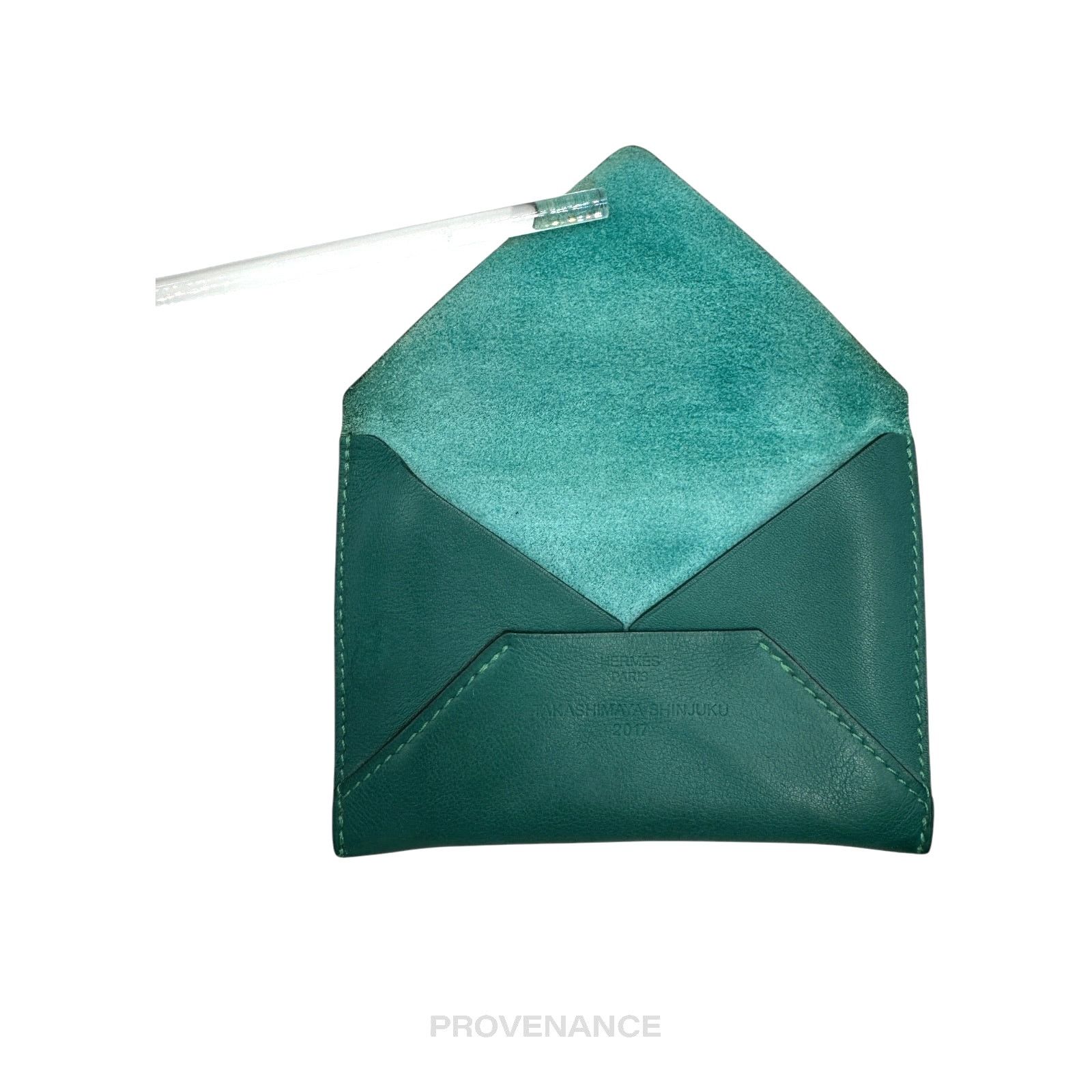 Hermes 🔴 Hermes Envelope PM Card Case - Teal Swift Leather Size ONE SIZE - 6 Thumbnail