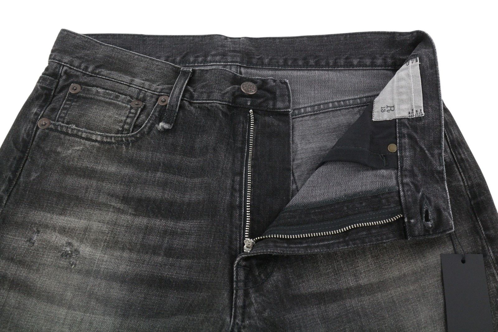 R13 KICK FIT 29 Jasper Stretch Washed Faded Ankle Cropped 86321 Size 29" - 4 Thumbnail