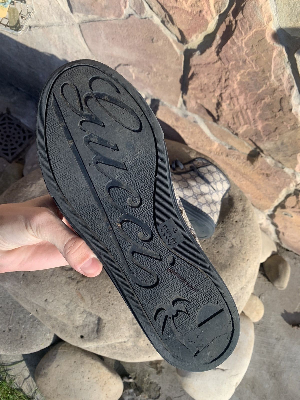 Gucci 🔥GUCCI MONOGRAM HIGHT TOP SNEAKERS Size US 9.5 / EU 42-43 - 11 Thumbnail