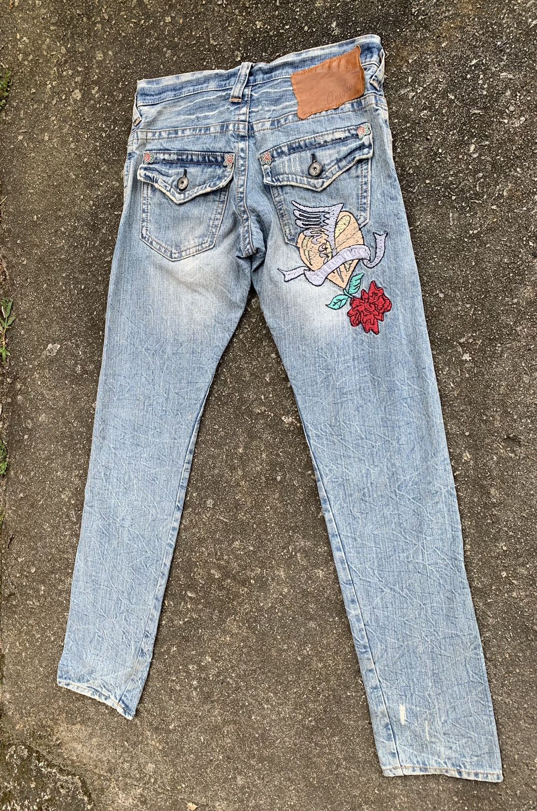 Beauty Beast × If Six Was Nine Distressed Antgauge Embroidered Denim Pants Size US 30 / EU 46 - 7 Thumbnail