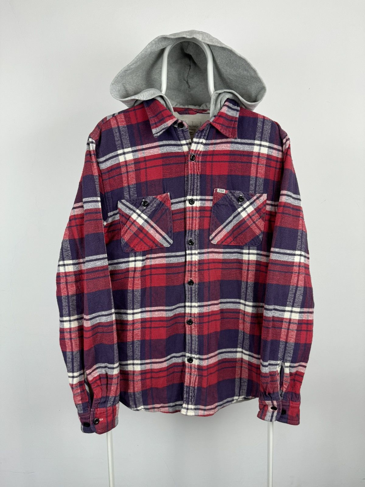 Vintage Denim & Supply Polo Ralph Lauren Hooded Havy Shirt Size US M / EU 48-50 / 2 - 1 Thumbnail