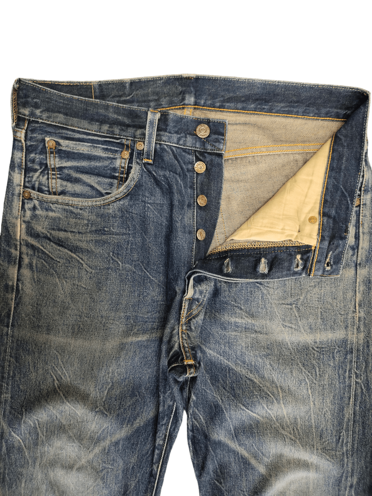 Levi's Vintage Clothing Vintage Levis 501xx Lvc Clawmarks Selvedge Jeans Big E Size US 30 / EU 46 - 16 Thumbnail