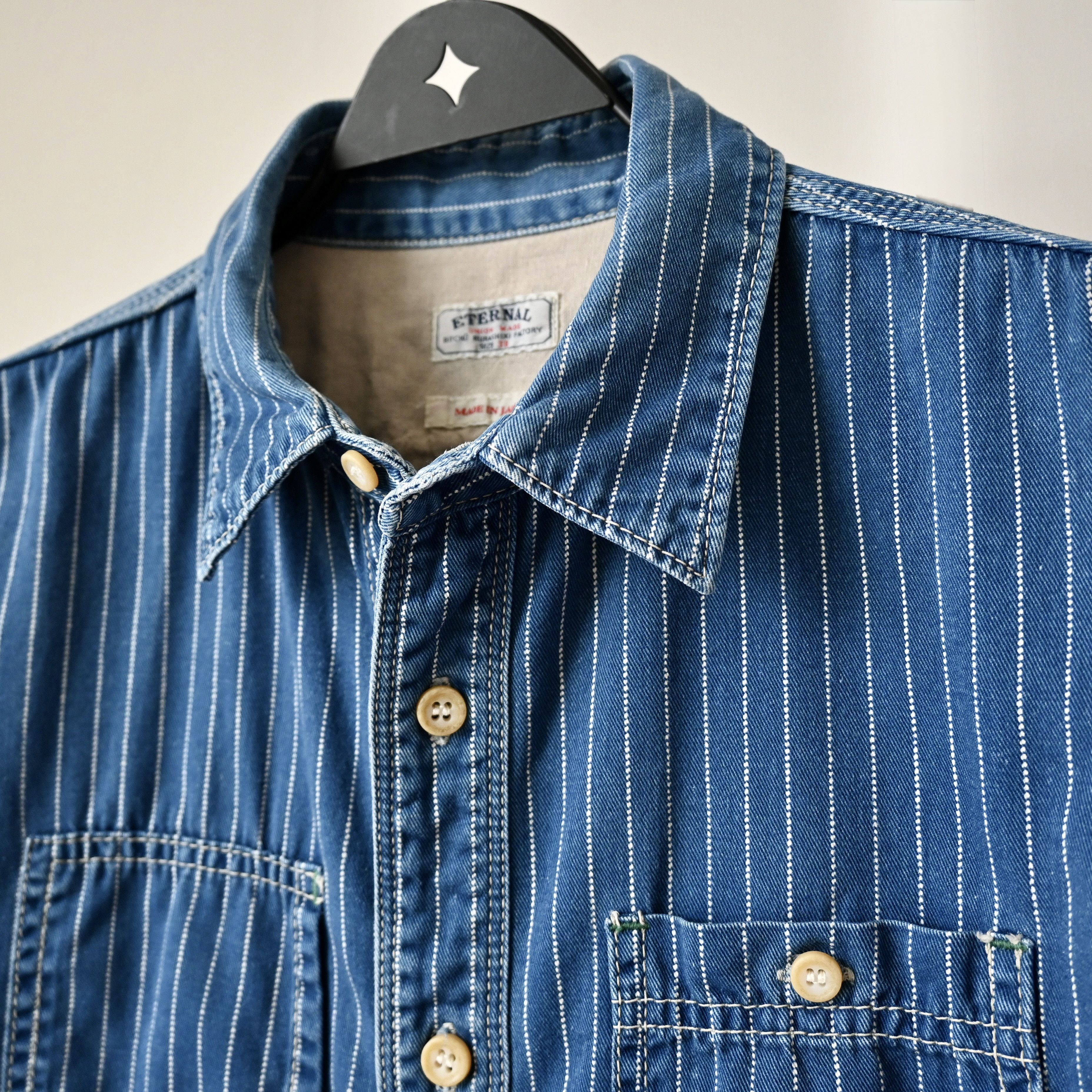 Eternal 2000s ETERNAL Wabash pin dot stripe indigo work shirt Size US S / EU 44-46 / 1 - 7 Thumbnail