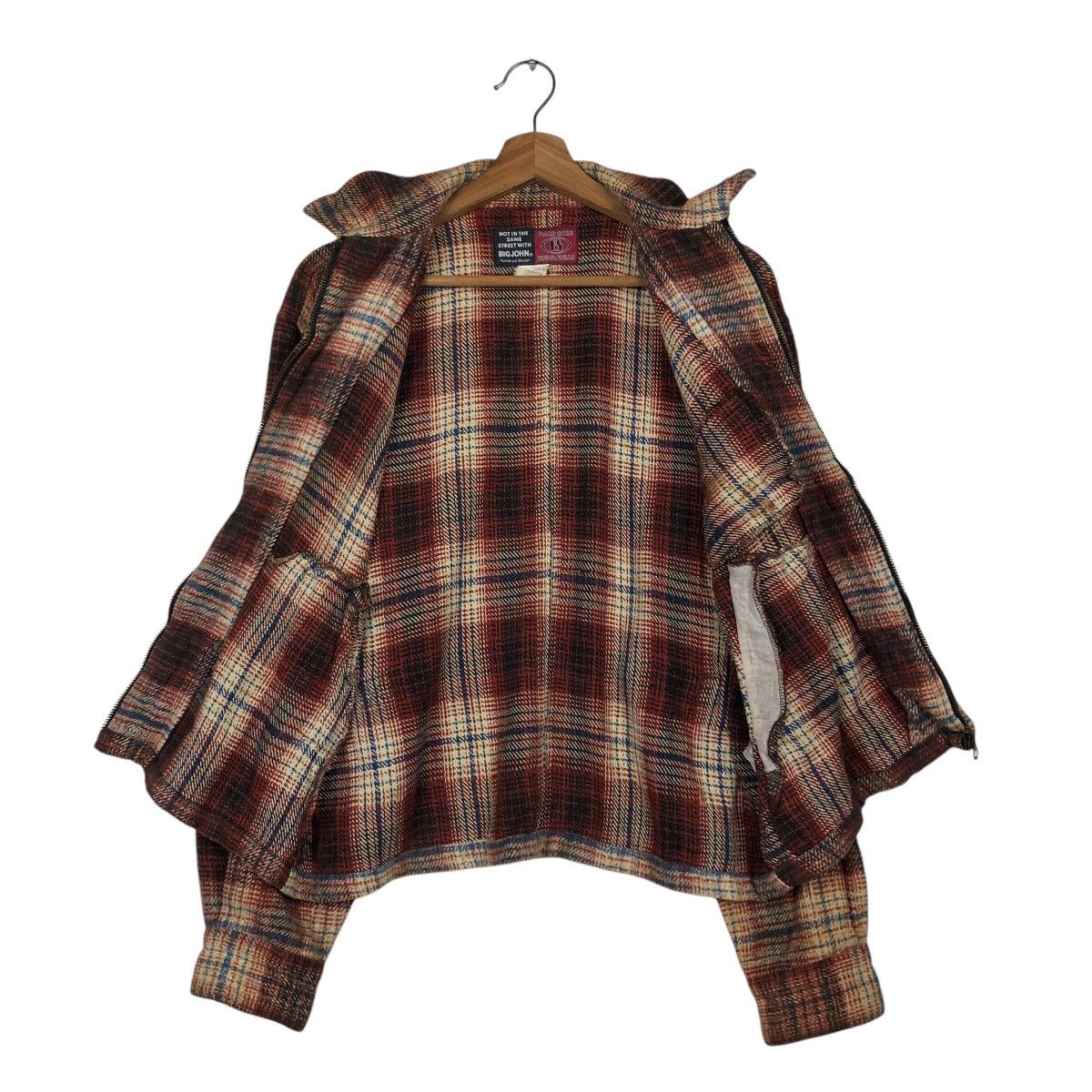 Japanese Brand 📌Hard Core Tough Wear Big John Zipper Worker Jacket Tartan Size US M / EU 48-50 / 2 - 14 Thumbnail