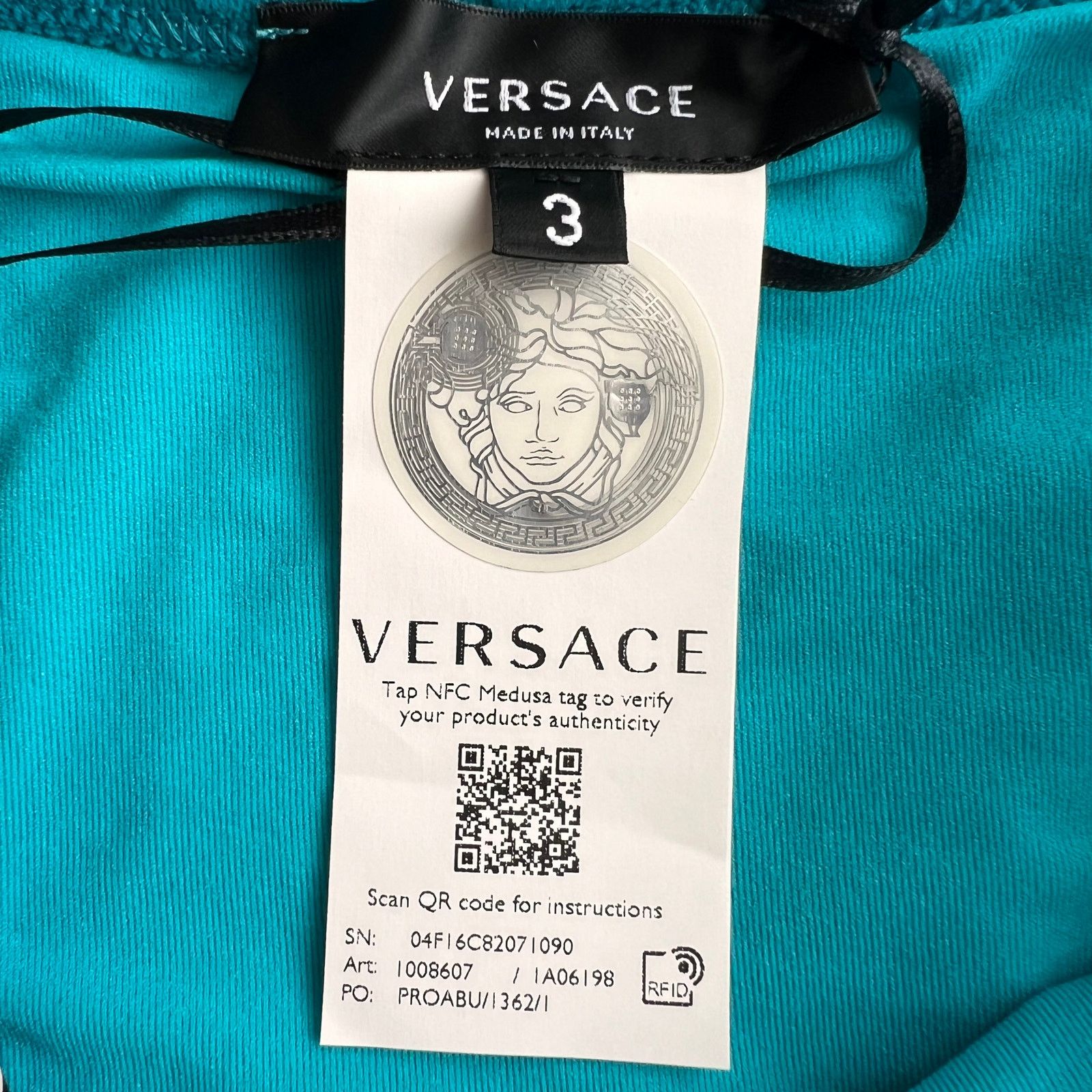 Calvin Klein VERSACE Greca Sponge Knit Bikini Top and Bottom Set, XS Size ONE SIZE - 12 Thumbnail