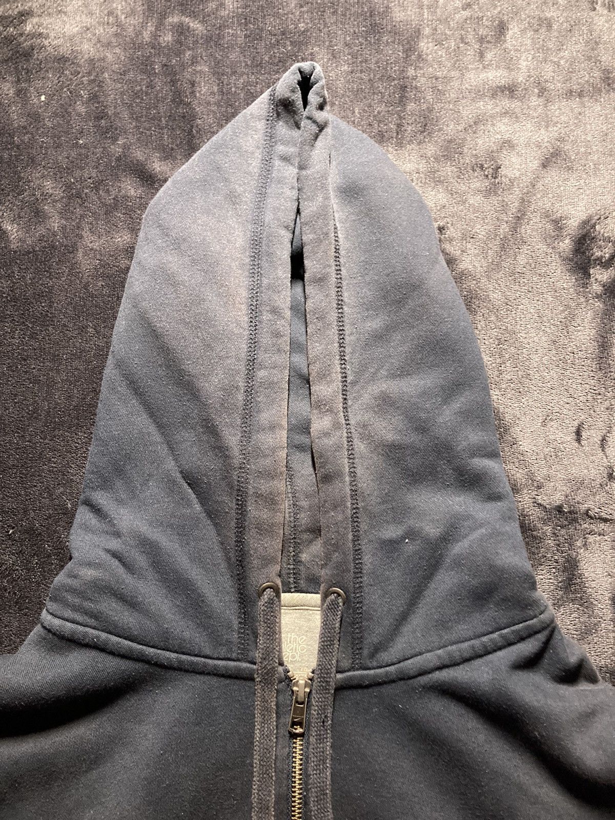 Nike × Vintage ⛩️Vintage Nike Zip Hoodie Navy Black Y2K baggy sun faded boxy Size US XL / EU 56 / 4 - 7 Thumbnail