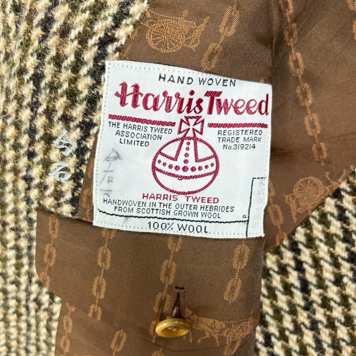 Harris Tweed × Vintage Vintage Harris Tweed Hand Woven Wool Blazer Jacket Size US M / EU 48-50 / 2 - 8 Thumbnail