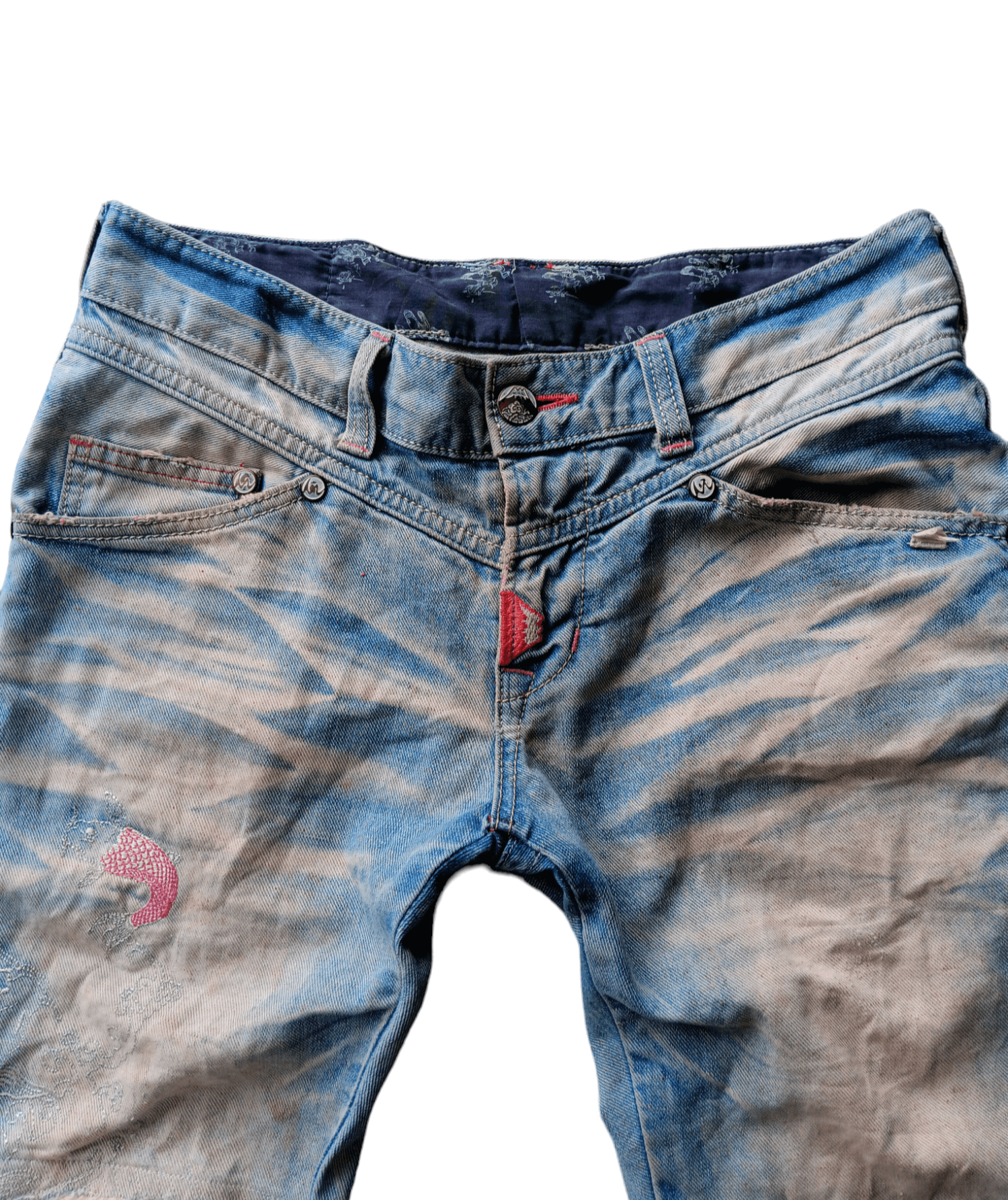 Edwin × Japanese Brand Edwin japan pabric koi embroidered mud wash jeans Size US 31 - 7 Thumbnail
