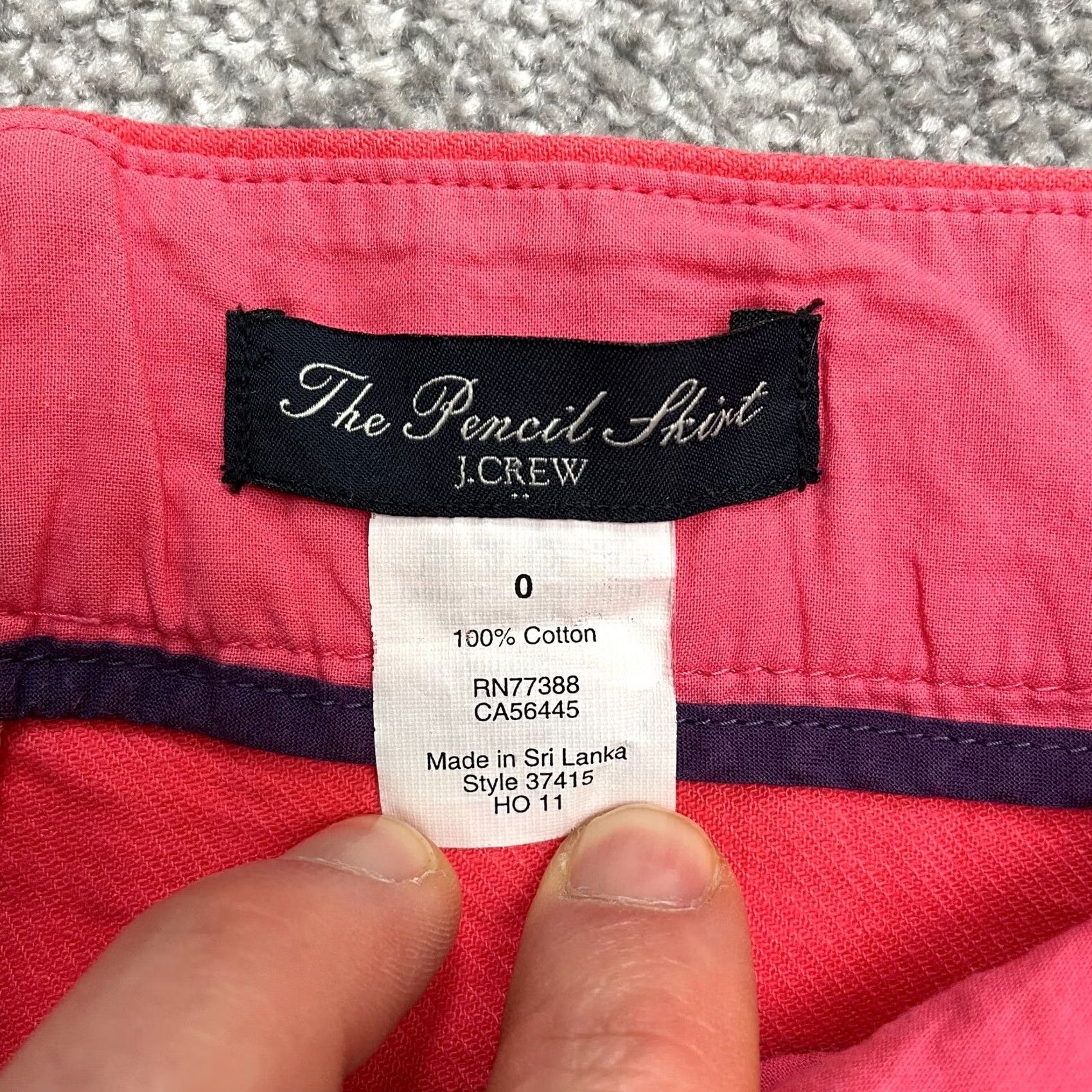 J.Crew VINTAGE J.Crew The Pencil Skirt Skirt Womens 0 Pink Knee Length Straight Cotton Pockets Work Size 25" / US 0 / IT 36 - 4 Thumbnail