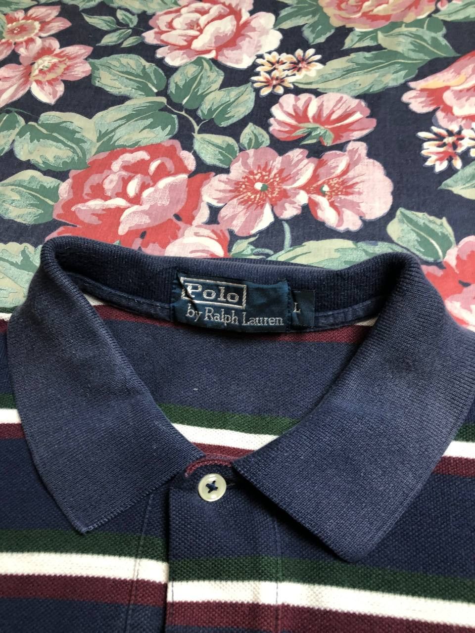 Polo Ralph Lauren Vintage Polo Ralph Lauren Striped Polo Size L Size US L / EU 52-54 / 3 - 3 Thumbnail