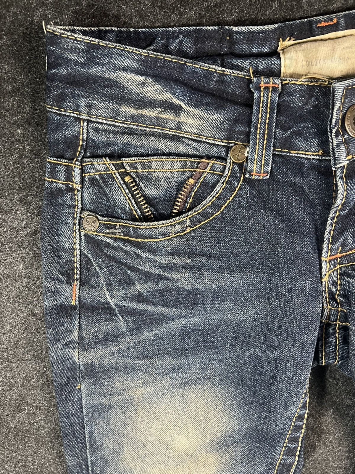 If Six Was Nine Lolita Concert Club Washed Lightning Distress Flare Size US 28 / EU 44 - 4 Thumbnail