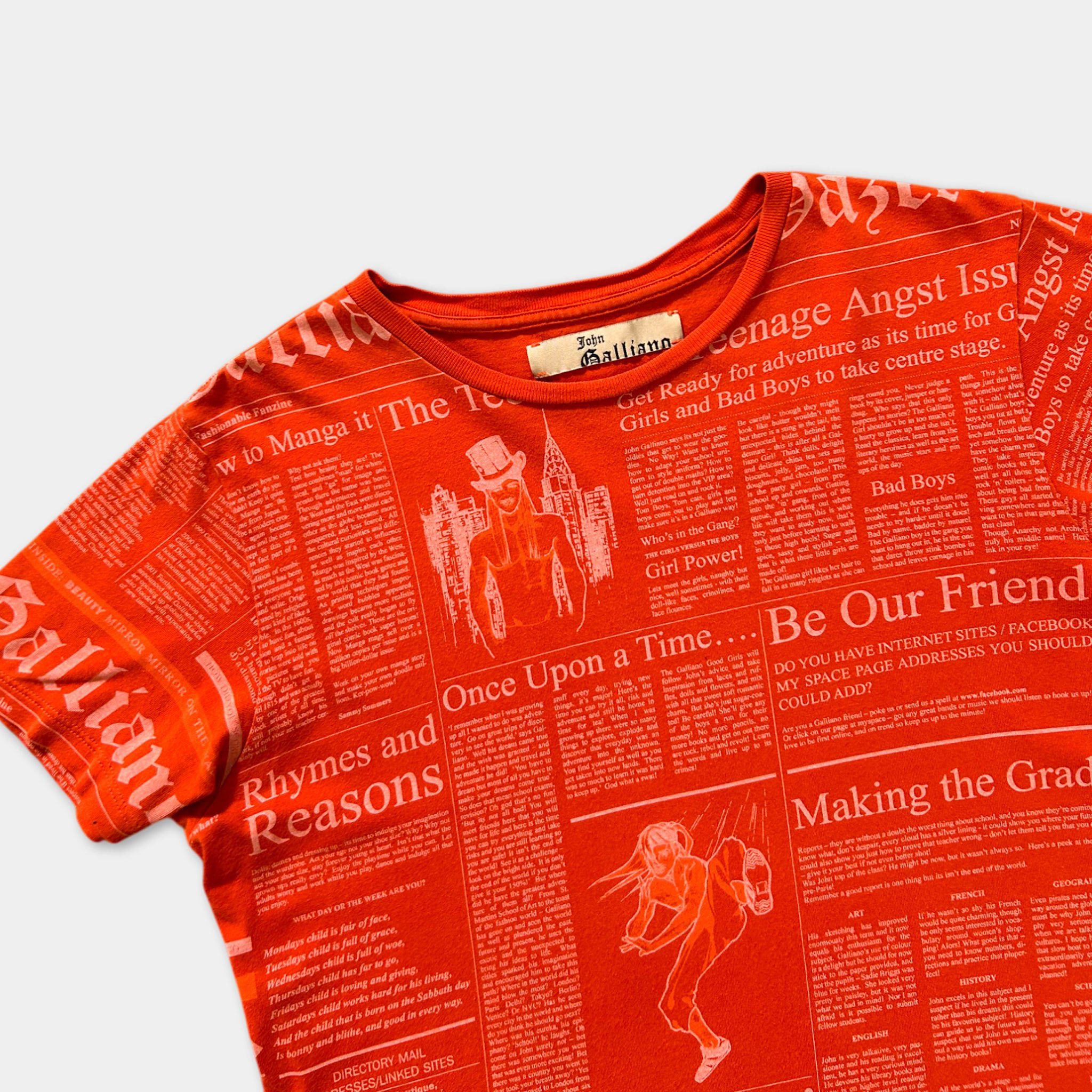 John Galliano John Galliano Newspaper Print Tee Size US S / EU 44-46 / 1 - 2 Thumbnail